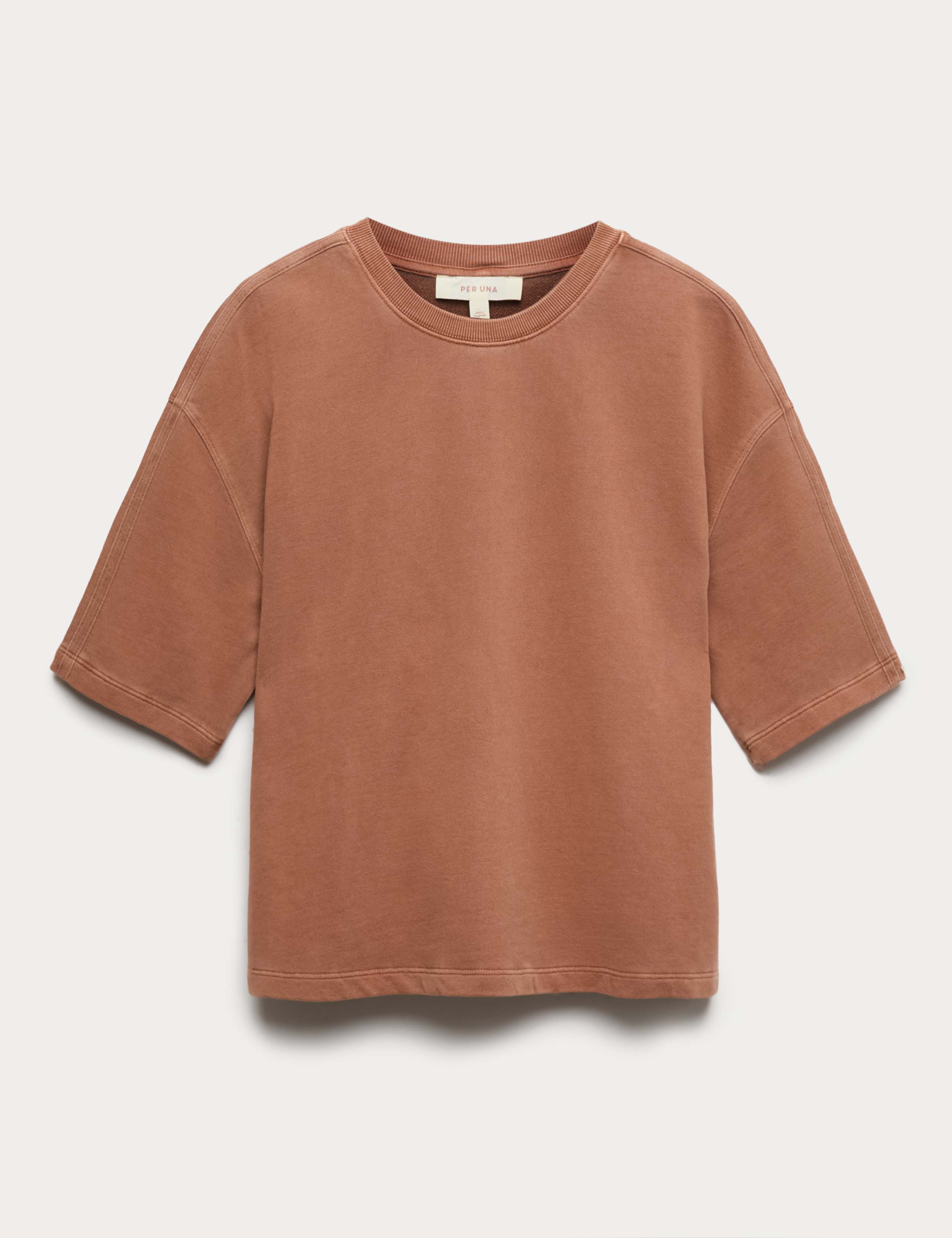 Pure Cotton Crew Neck Boxy Sweatshirt 2 of 5
