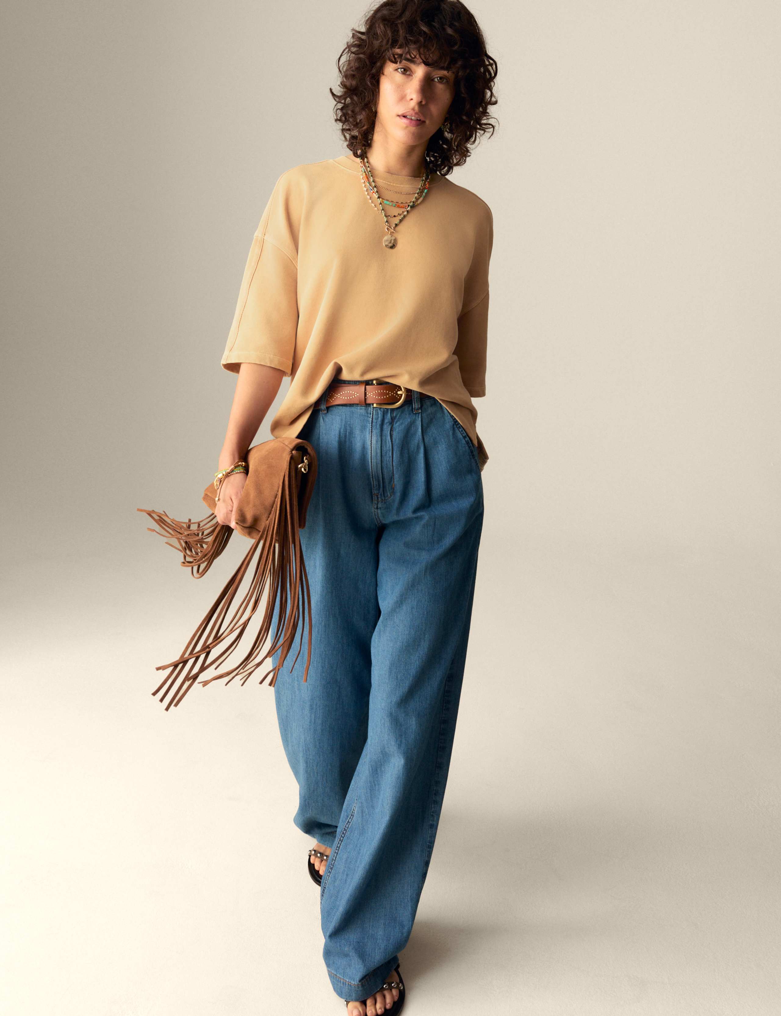 Pure Cotton Crew Neck Boxy Sweatshirt 3 of 5