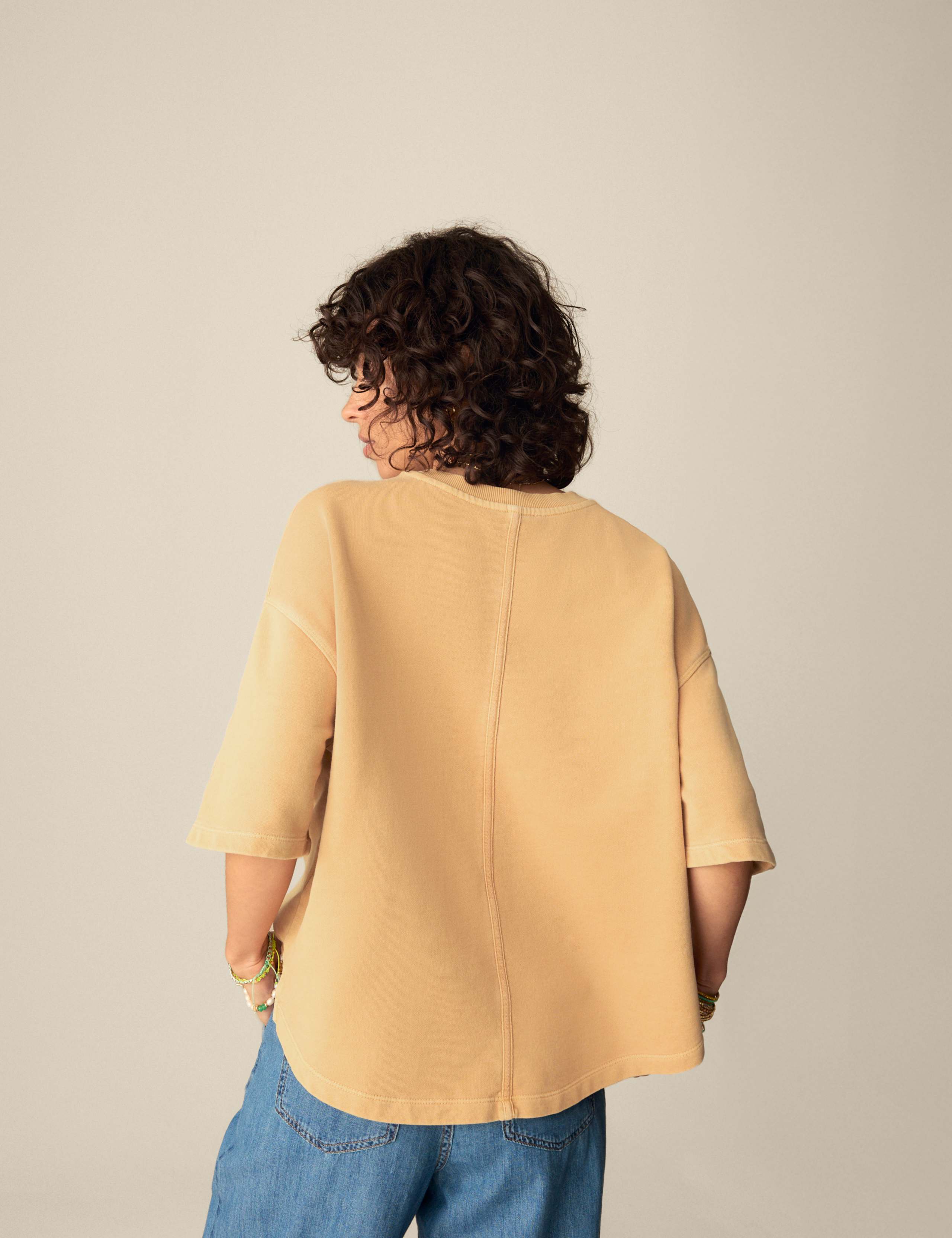 Pure Cotton Crew Neck Boxy Sweatshirt 5 of 5