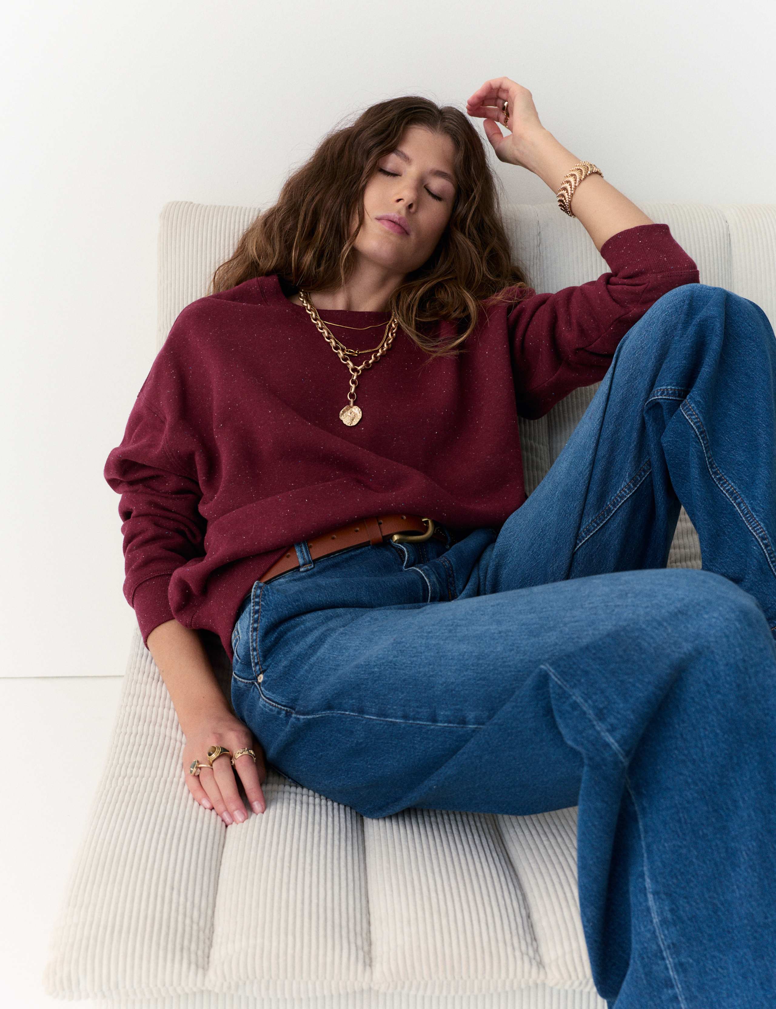 Cotton Rich Fleck Sweatshirt 5 of 5