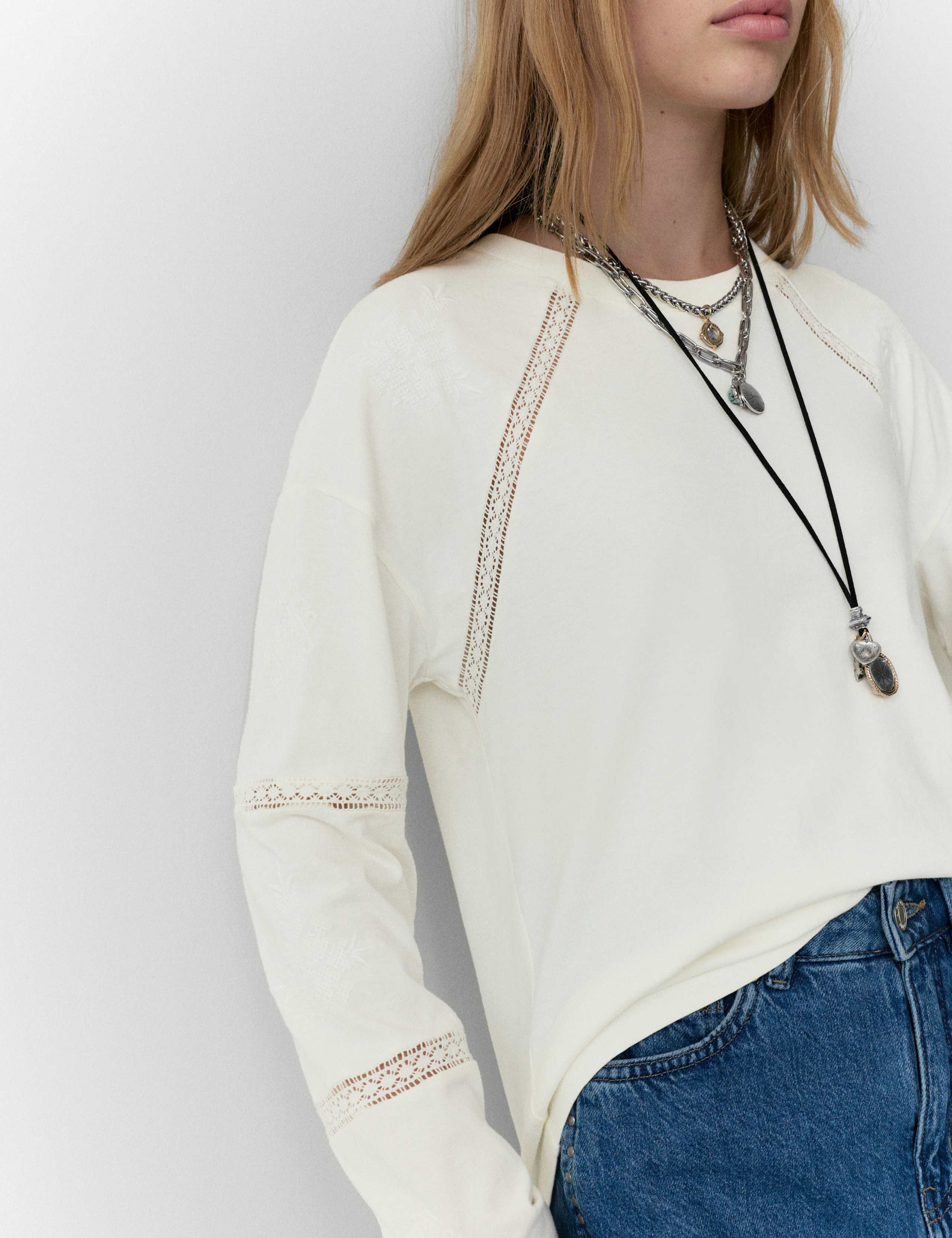 Pure Cotton Embroidered Top 5 of 6