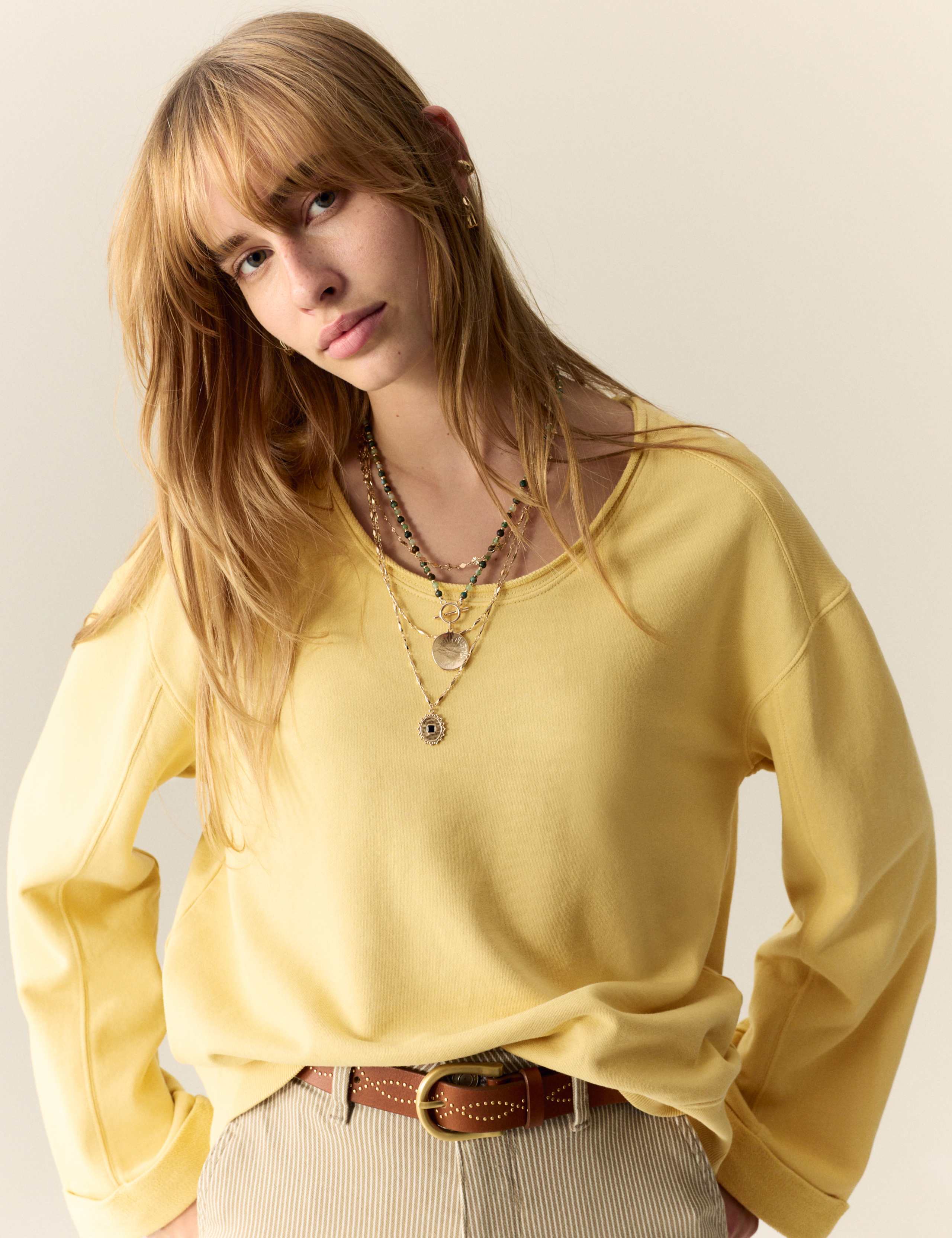 Pure Cotton Scoop Neck Sweatshirt 4 of 5
