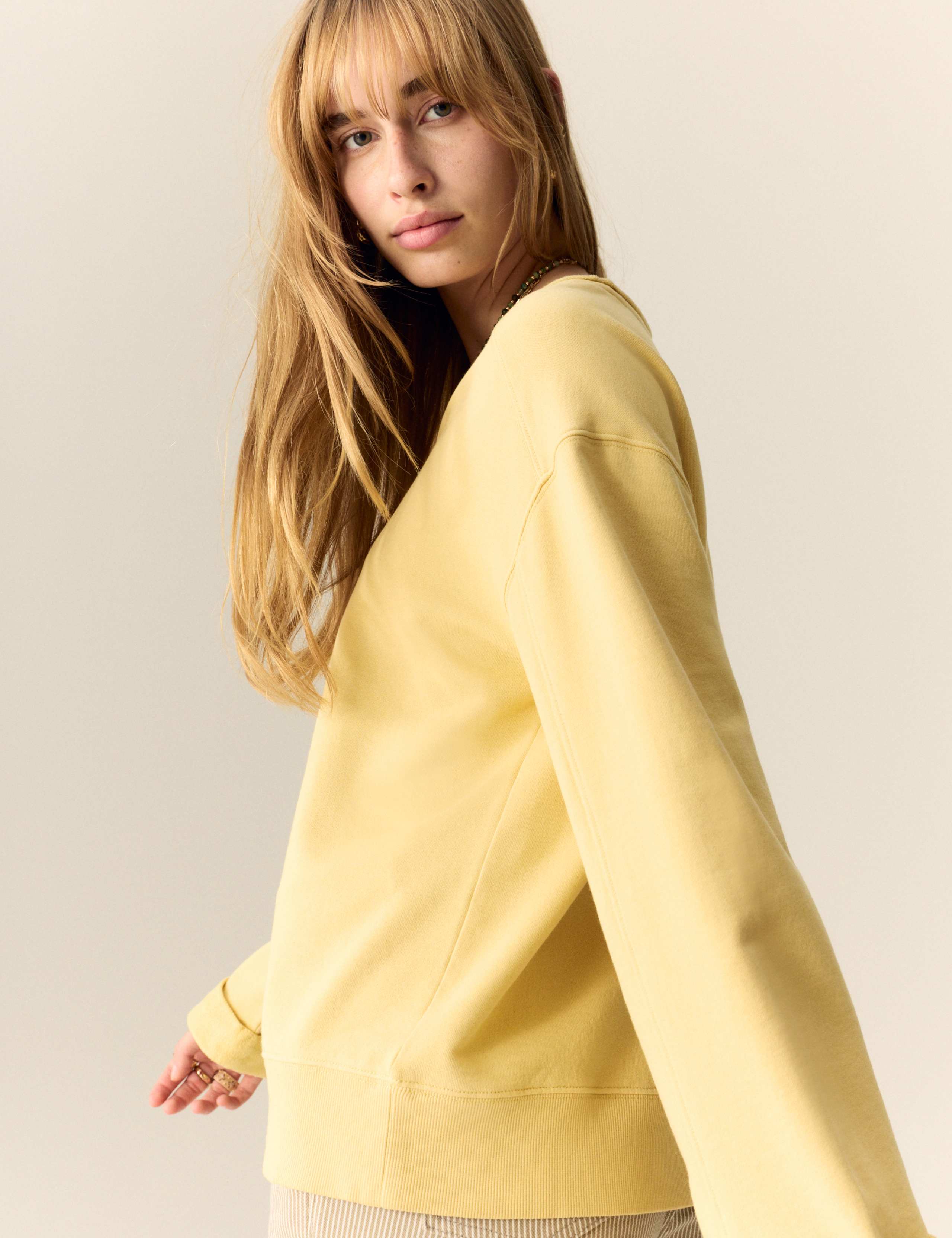 Pure Cotton Scoop Neck Sweatshirt 5 of 5