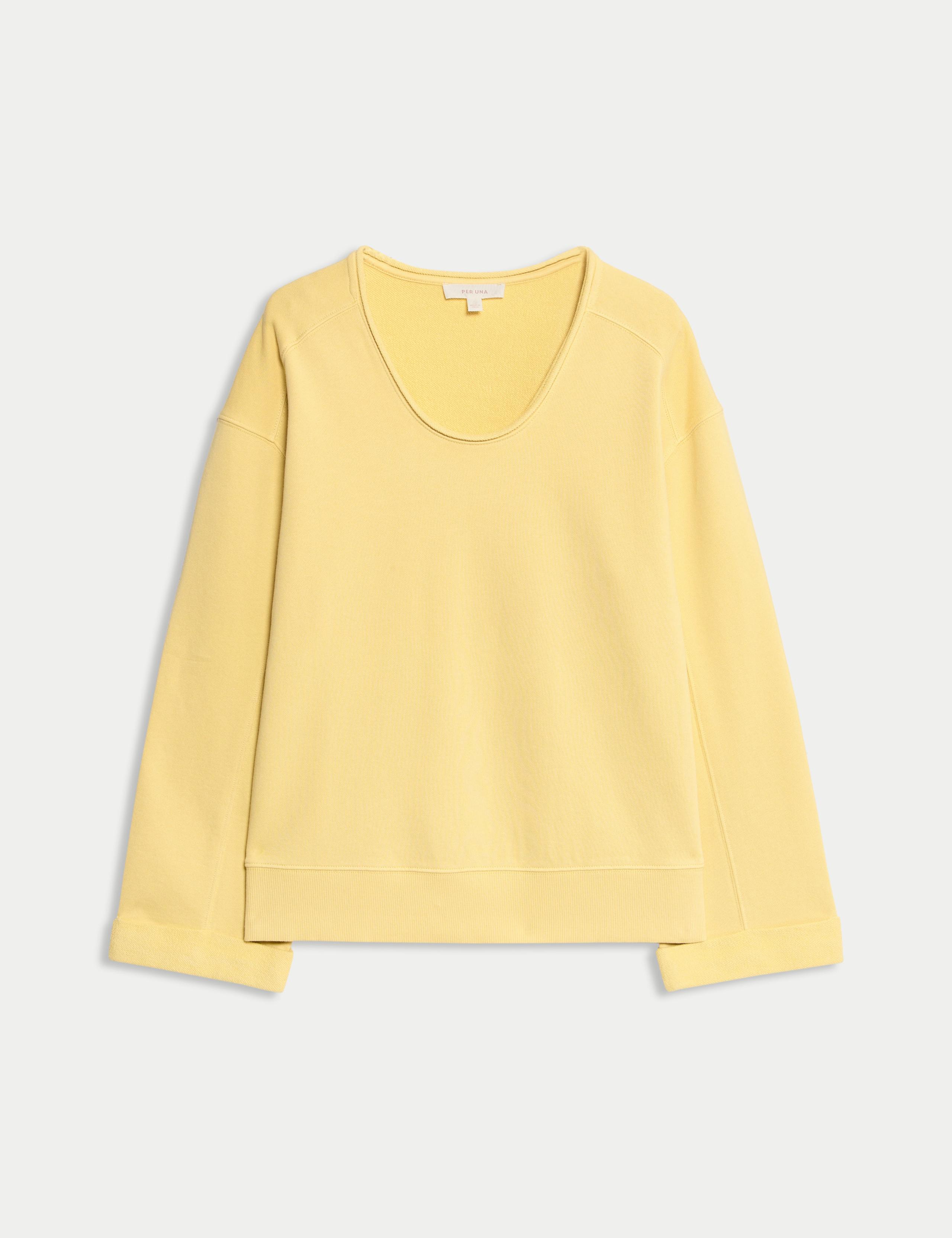 Pure Cotton Scoop Neck Sweatshirt 2 of 5