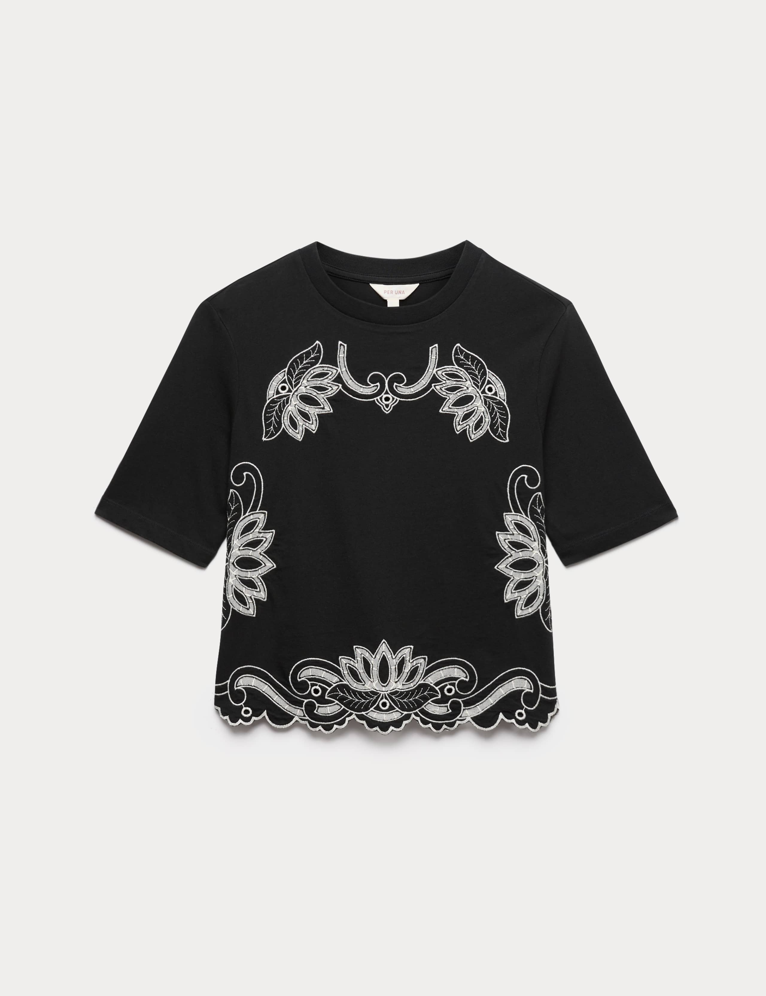 Pure Cotton Jersey Embroidered T-Shirt 1 of 1