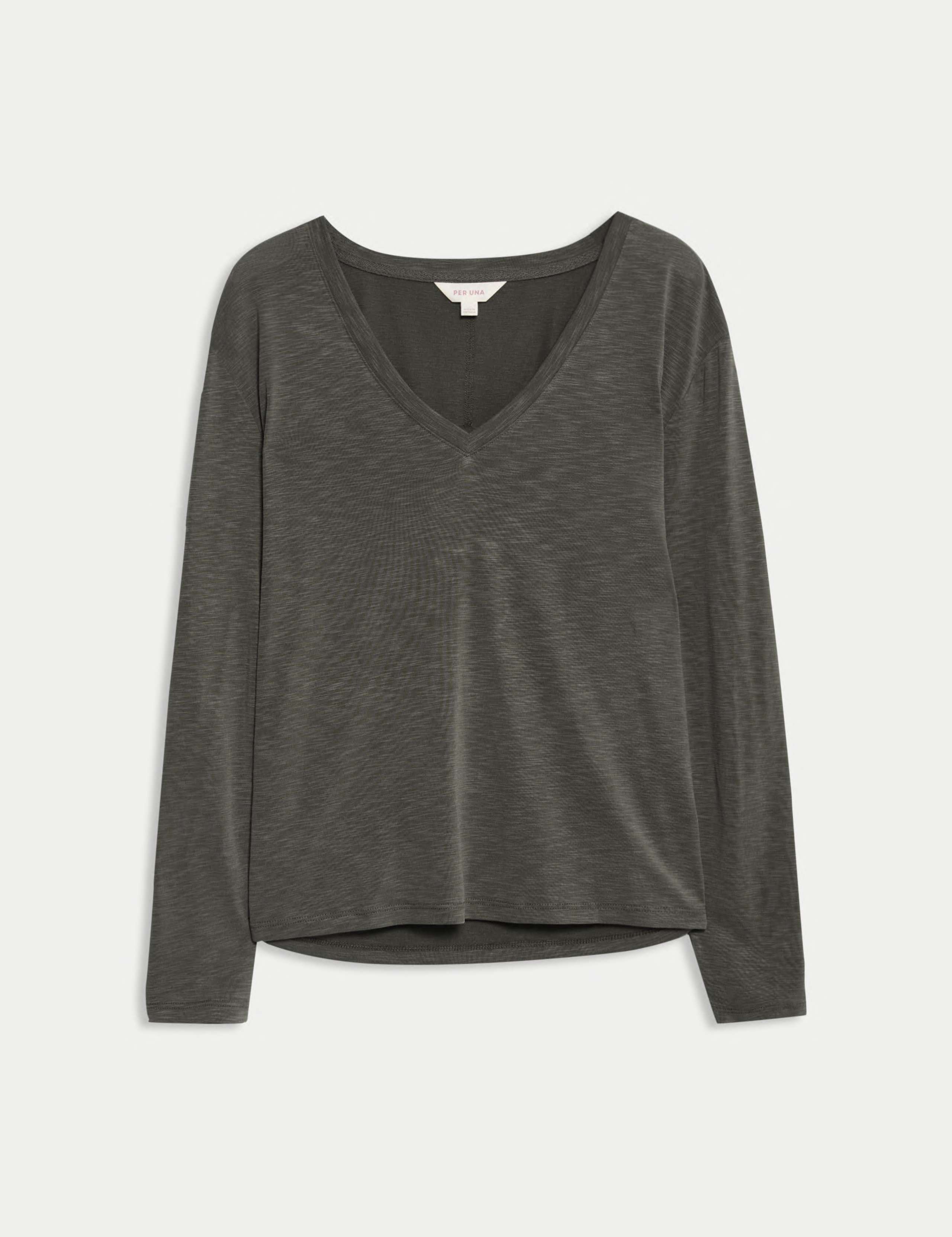 Modal Rich V-Neck Top 2 of 4