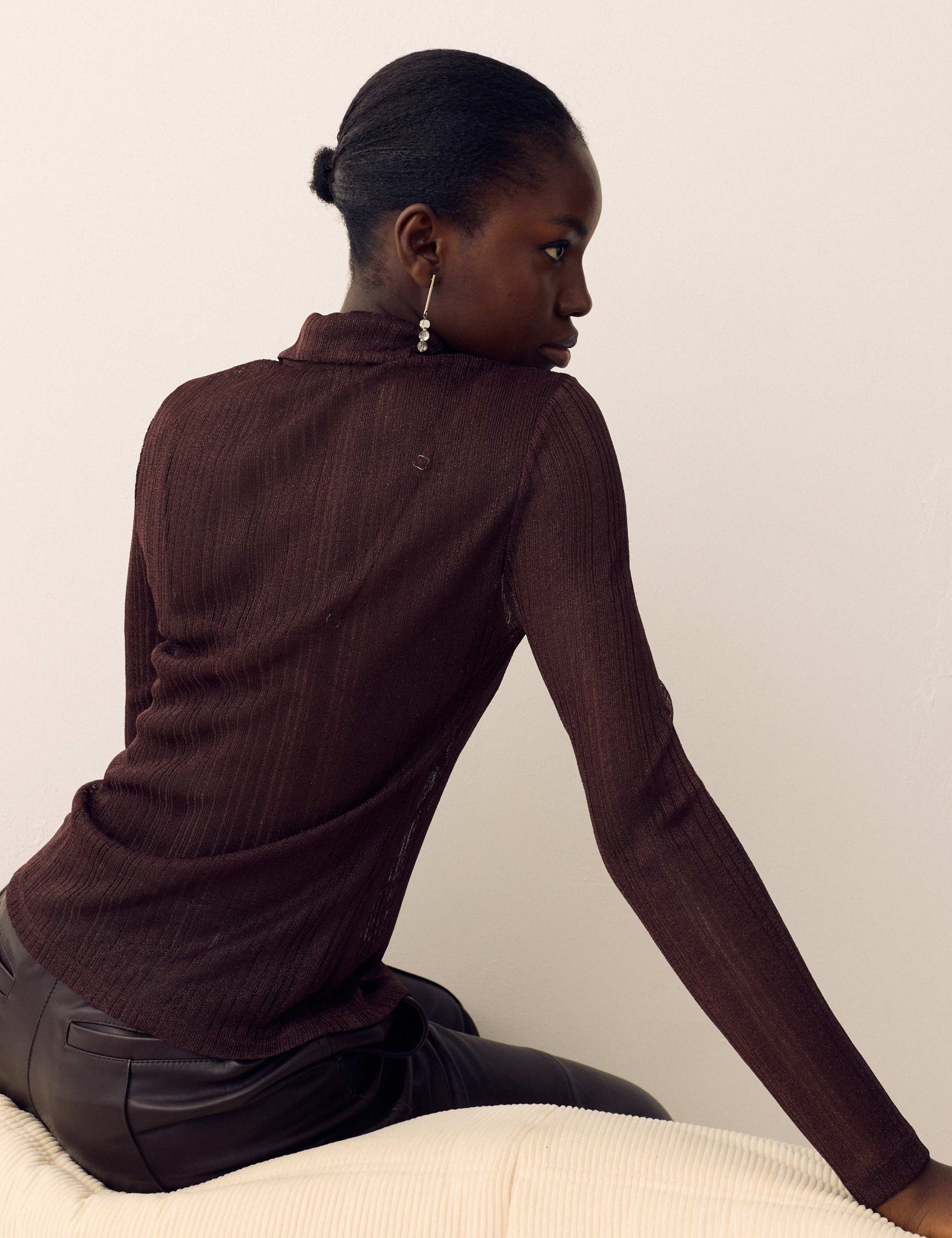 Shimmer Knitted Long Sleeve Shirt 4 of 5