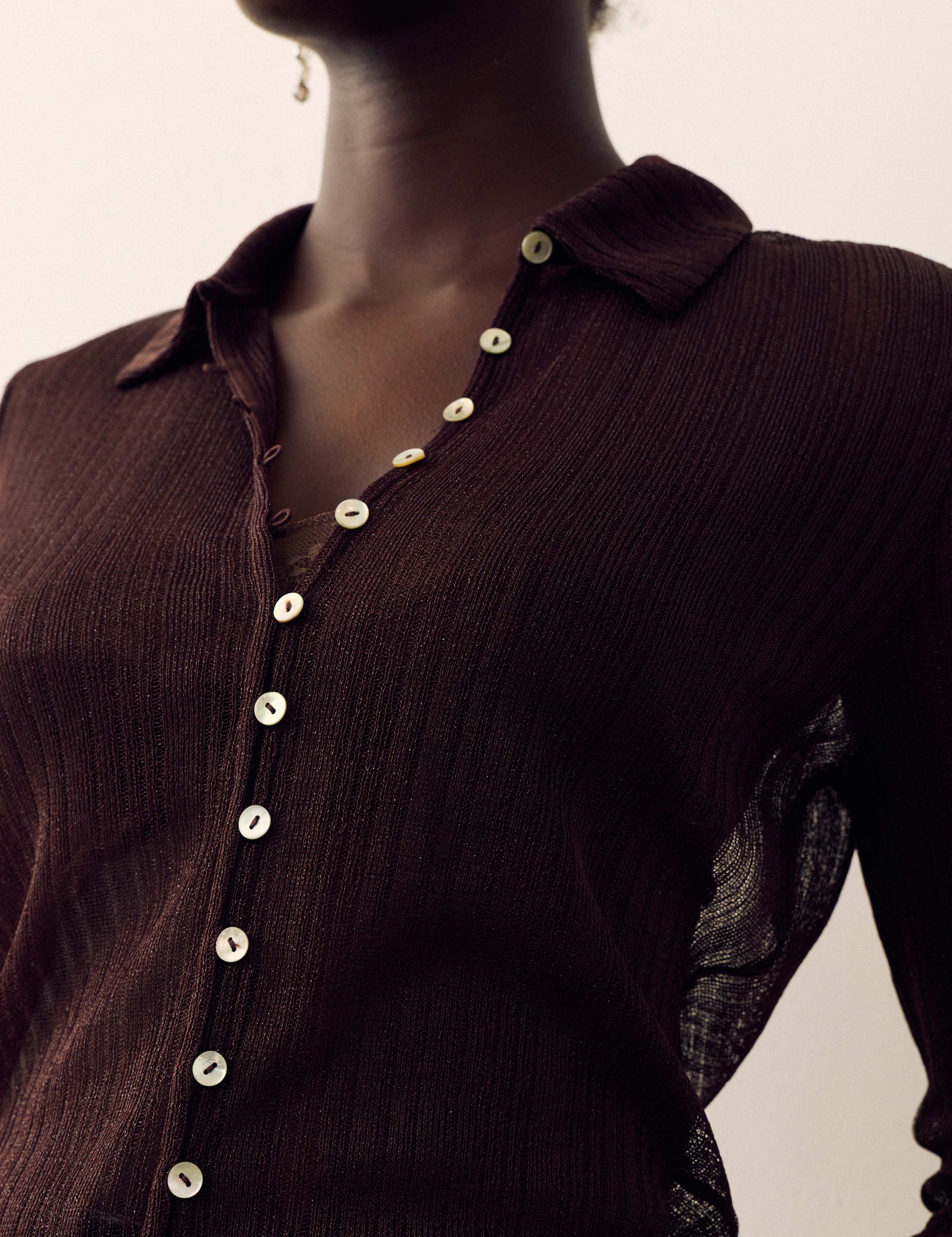Shimmer Knitted Long Sleeve Shirt 5 of 5