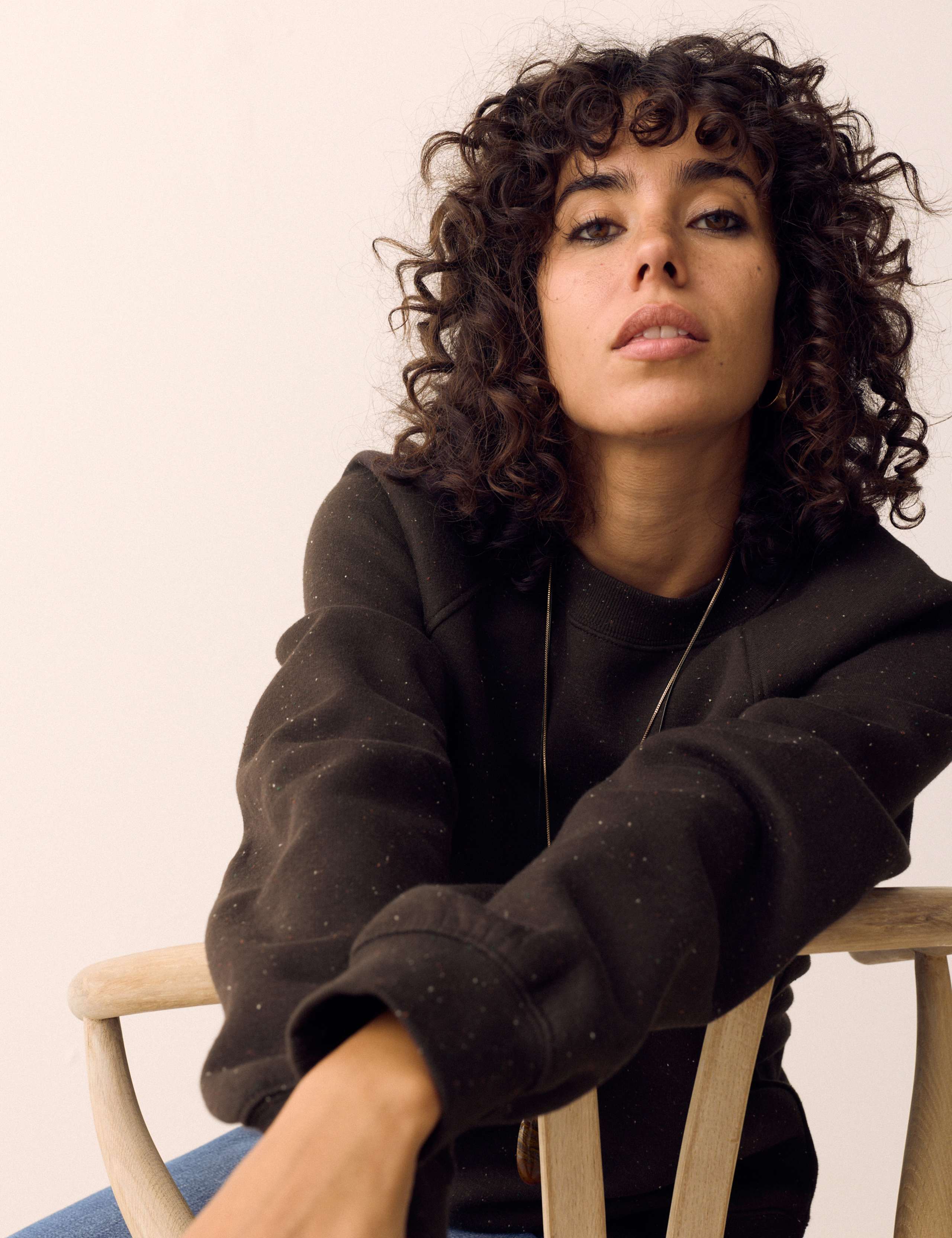 Cotton Rich Flecked Sweatshirt 5 of 5
