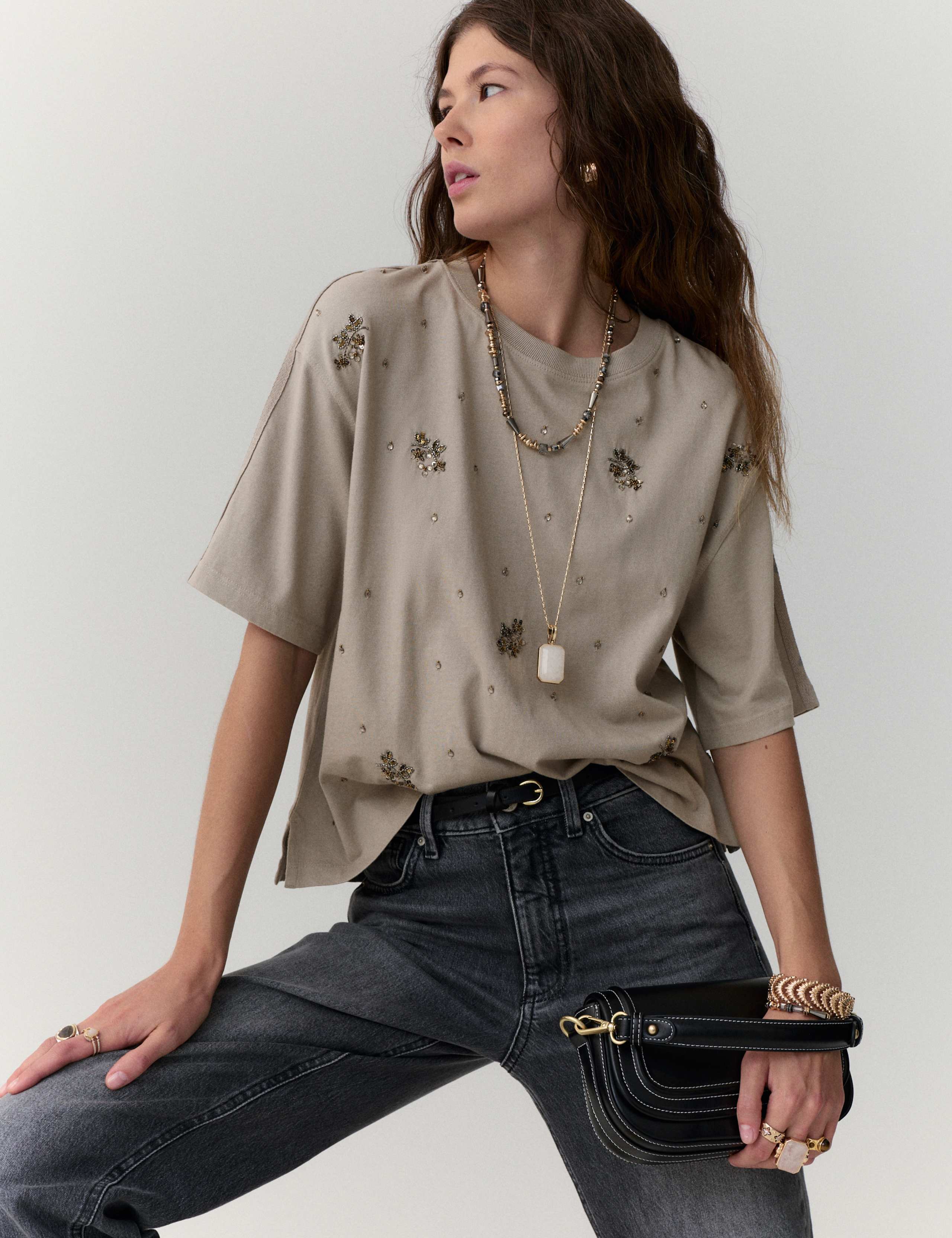 Pure Cotton Embellished T-Shirt 5 of 5