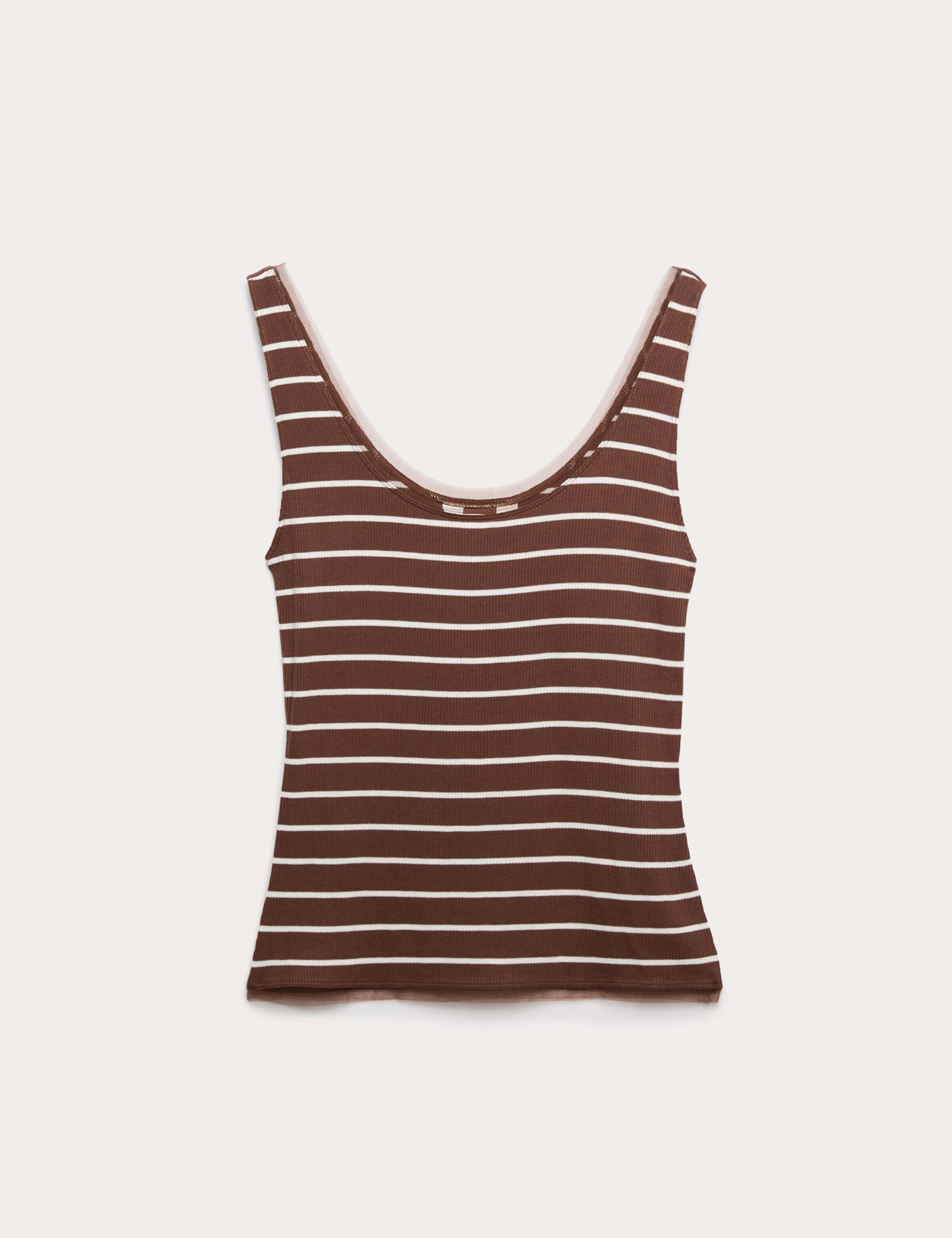 Striped Scoop Neck Vest 2 of 6