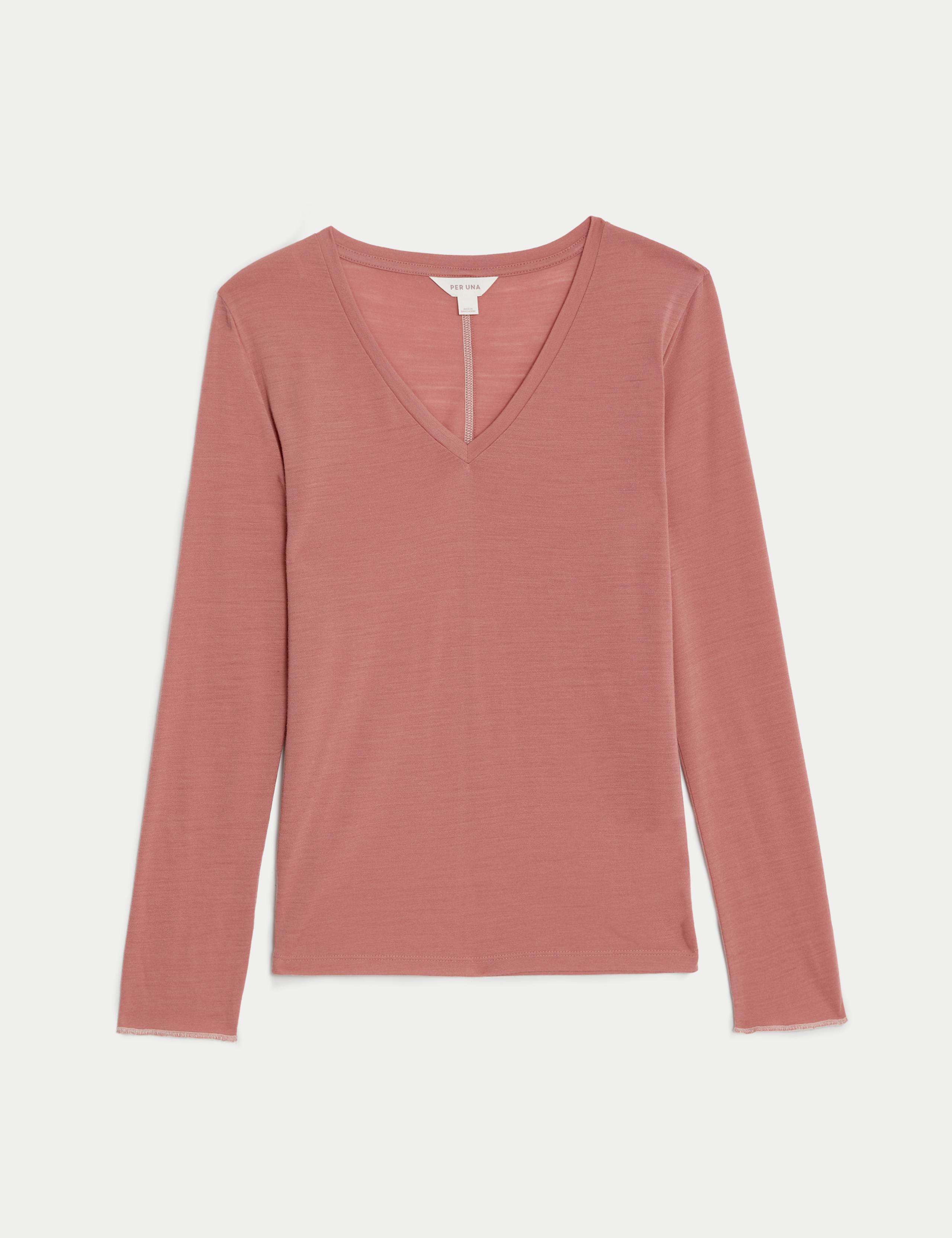 Wool Blend V-Neck Top 2 of 5