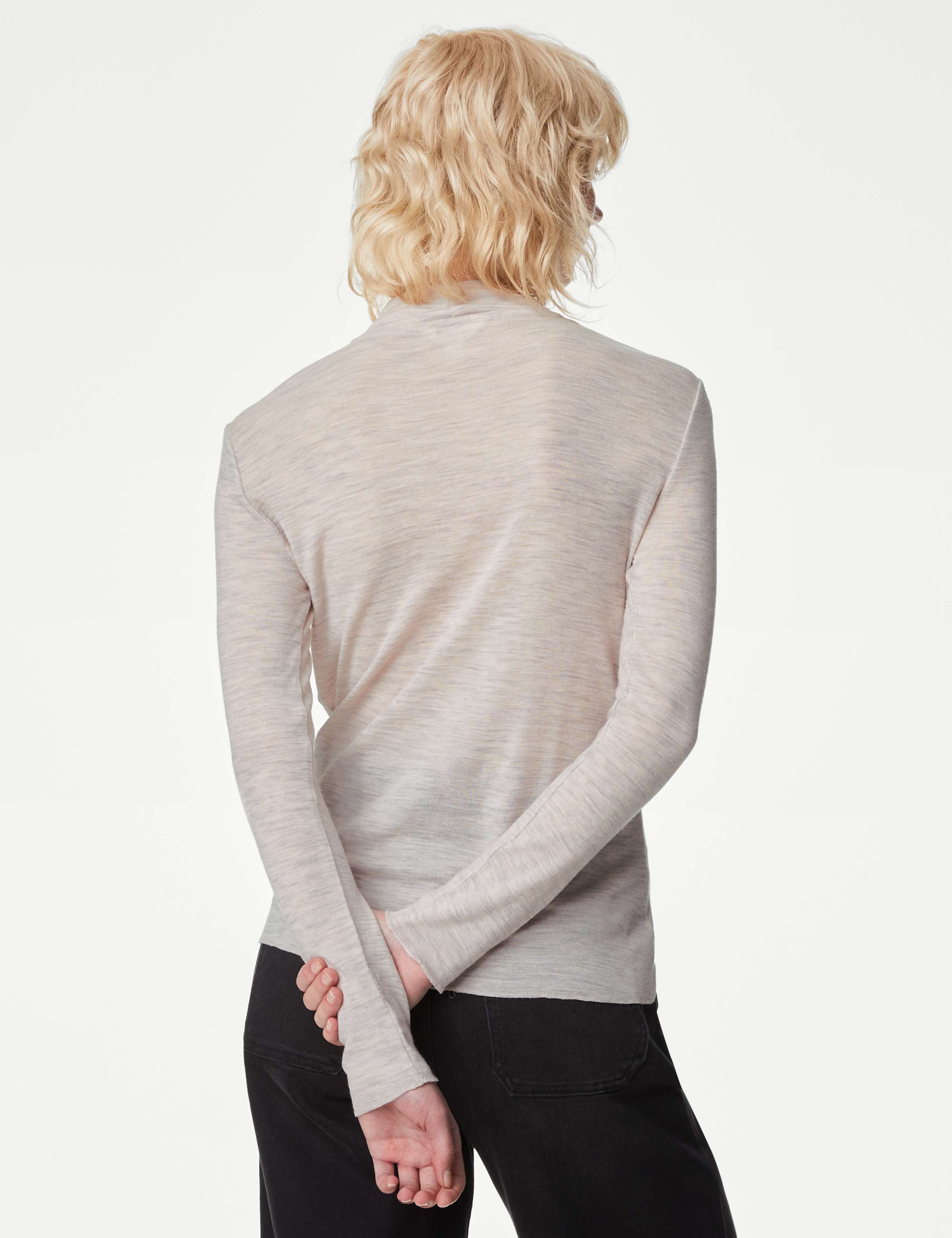 Pure Merino Wool Roll Neck Top 5 of 5