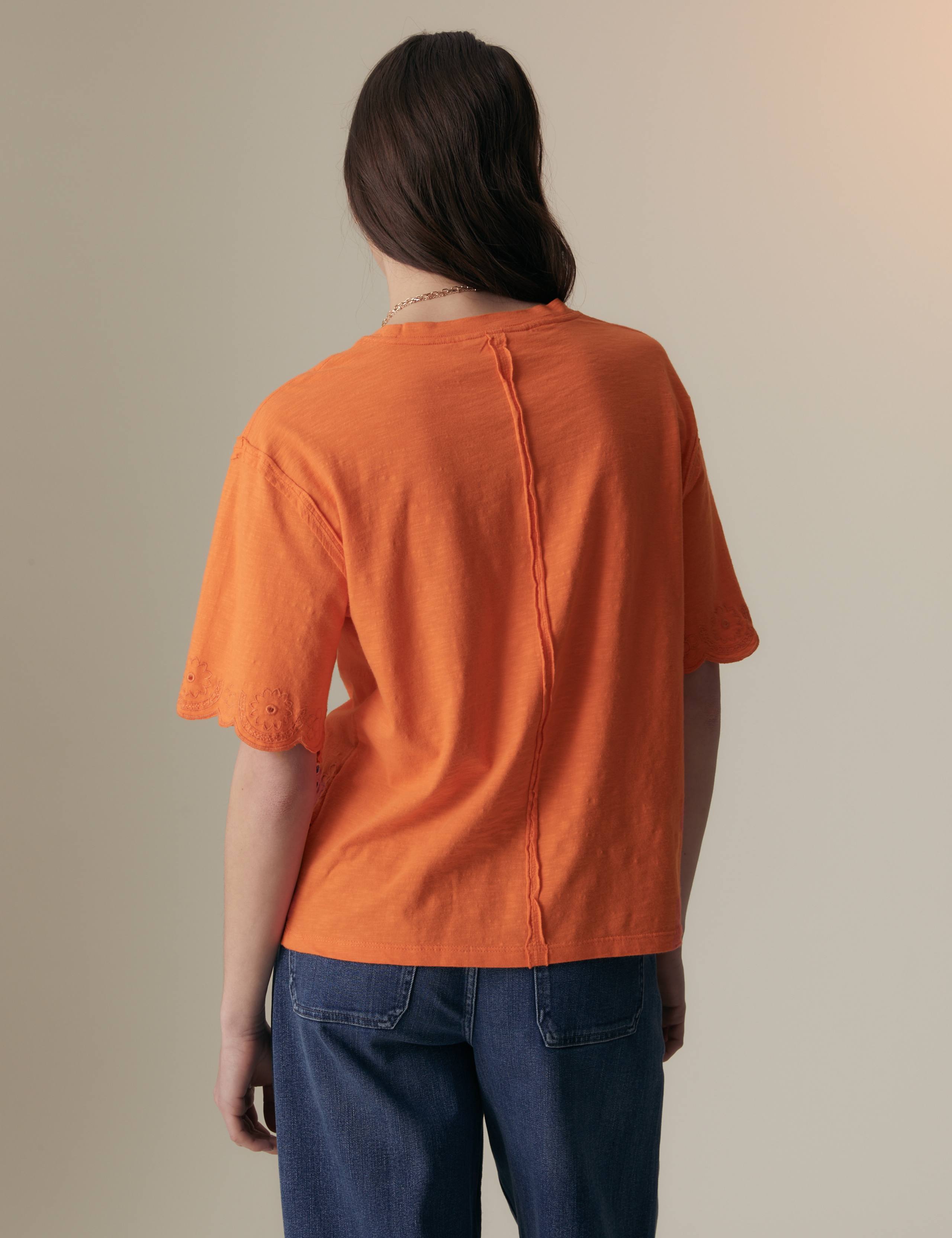 Pure Cotton Broderie T-Shirt 5 of 5