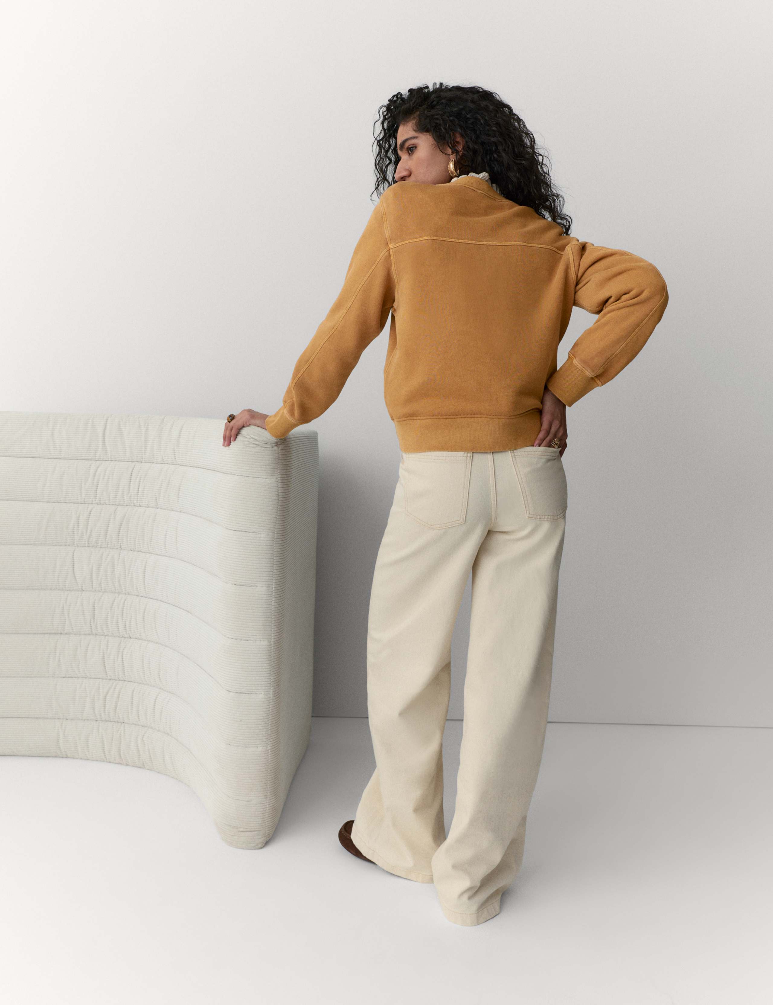 Cotton Rich Relaxed Fit Garment Dye Sweatshirt 3 of 4