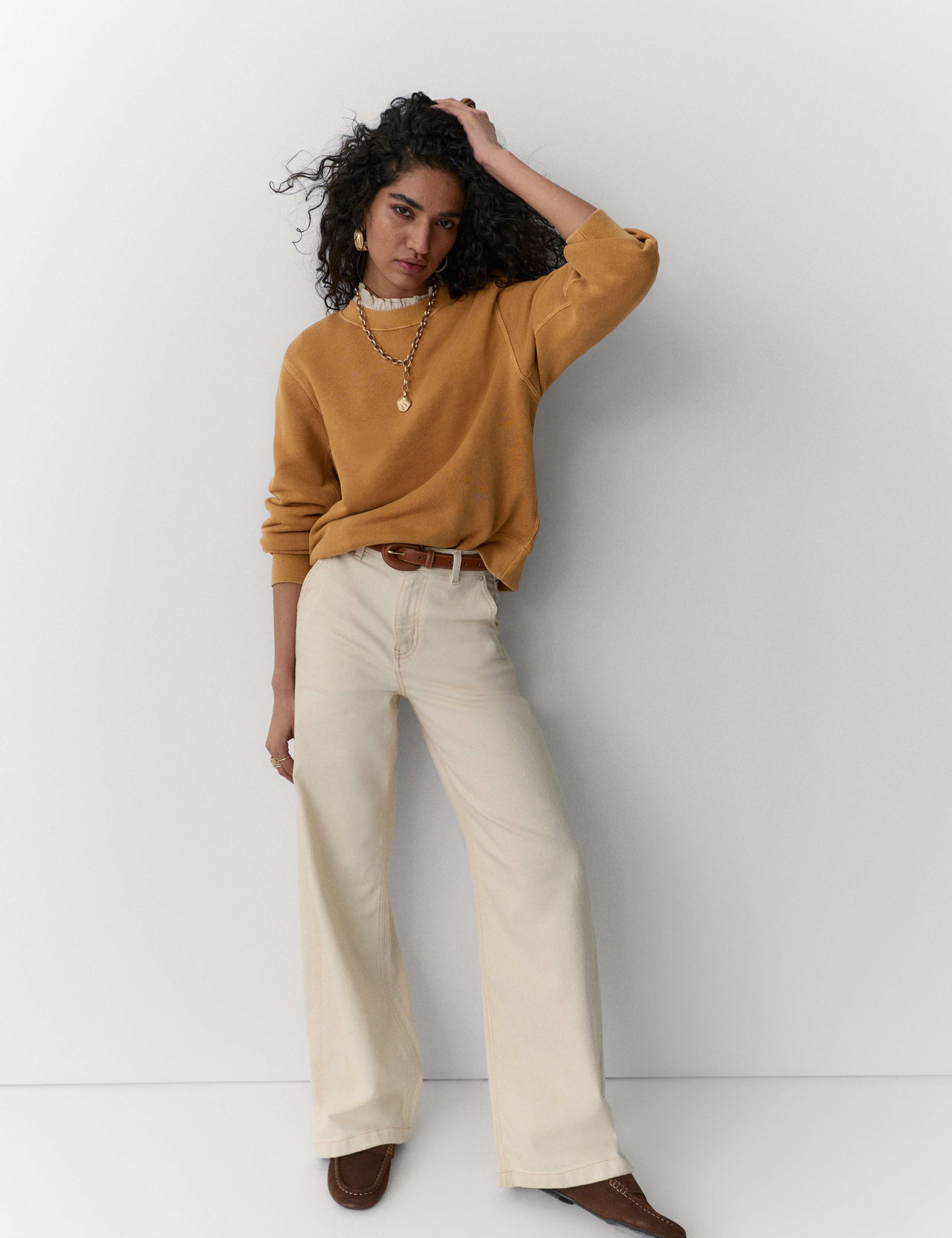 Cotton Rich Relaxed Fit Garment Dye Sweatshirt 4 of 4