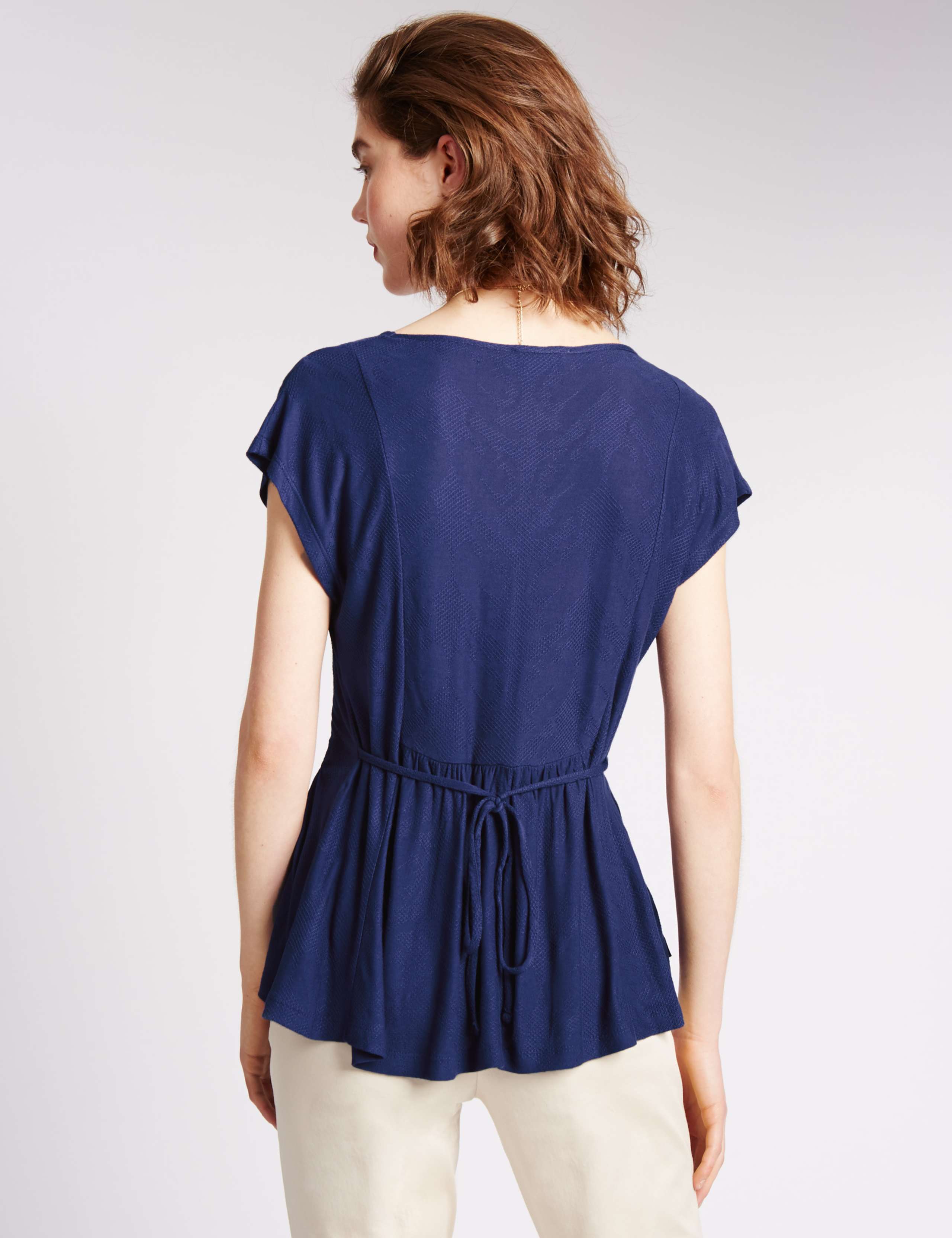 Peplum Textured Top 3 of 3