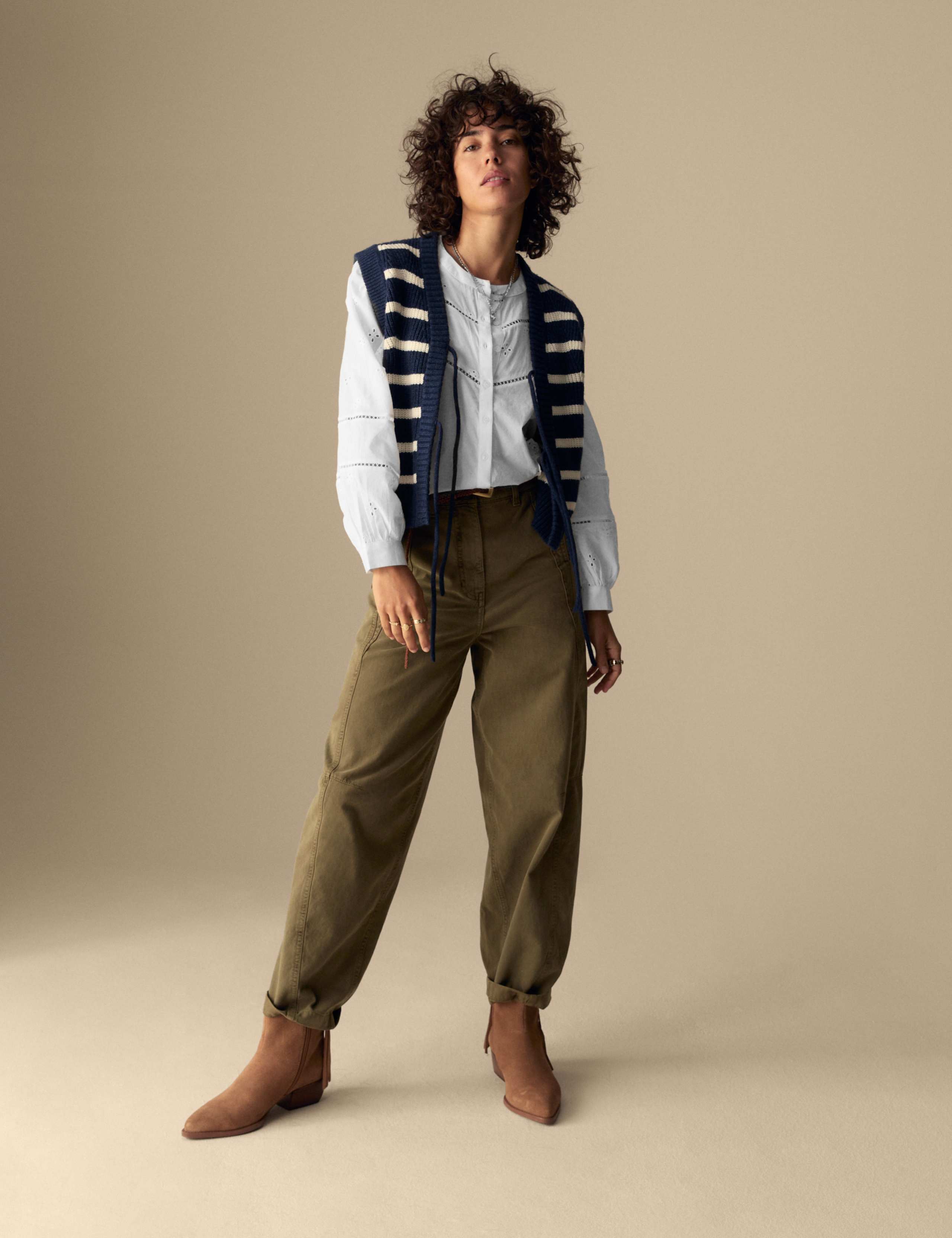 Pure Cotton Embroidered Ruffle Shirt 4 of 6