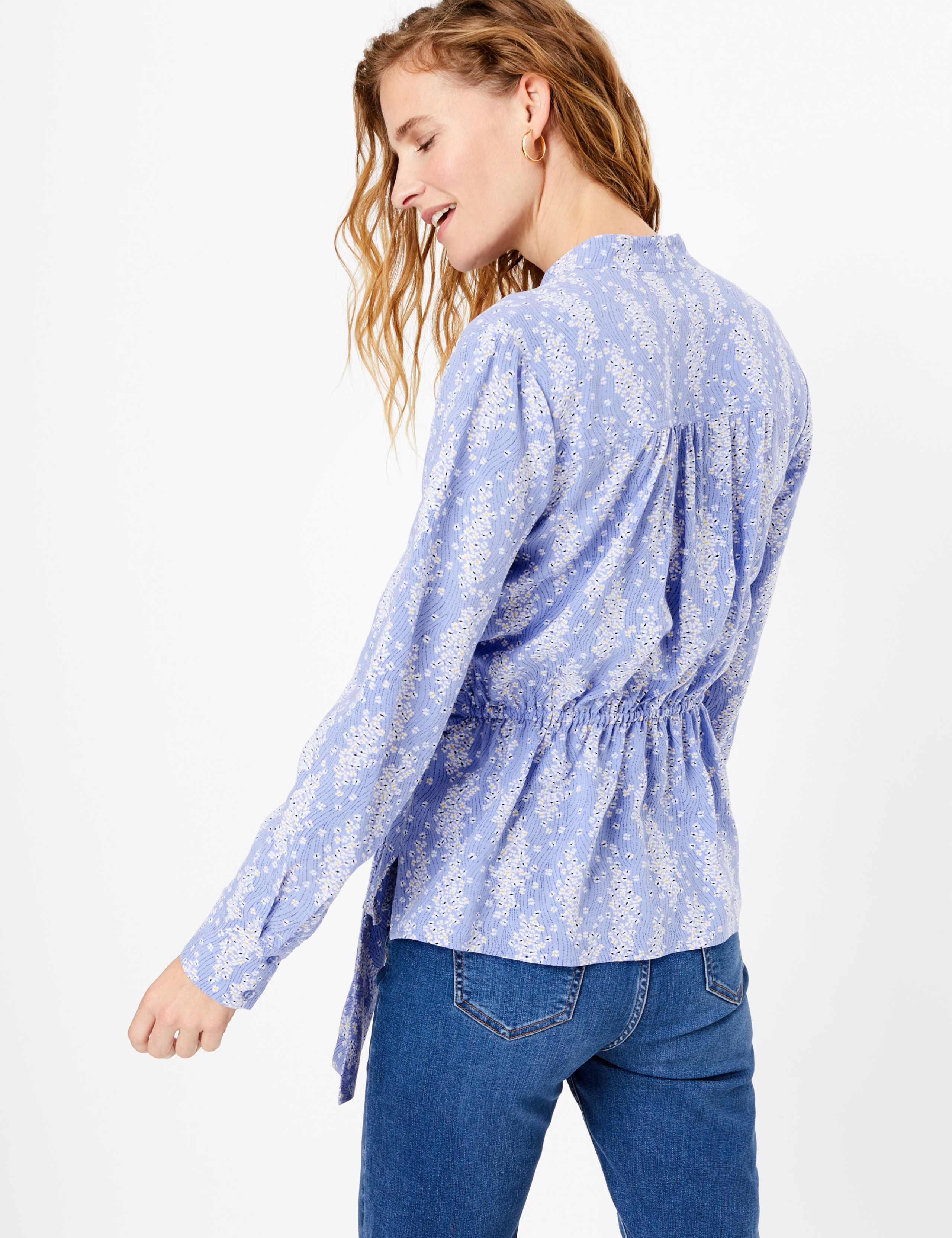 Printed V-Neck Wrap Blouse 5 of 5