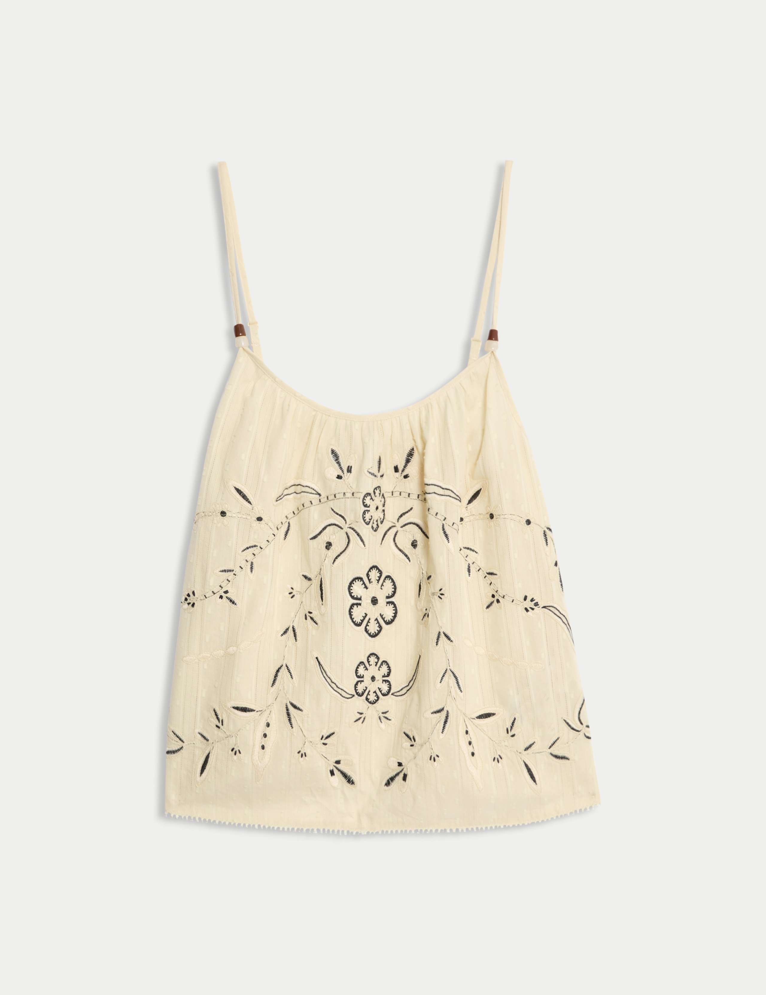 Pure Cotton Embroidered Cami 2 of 6