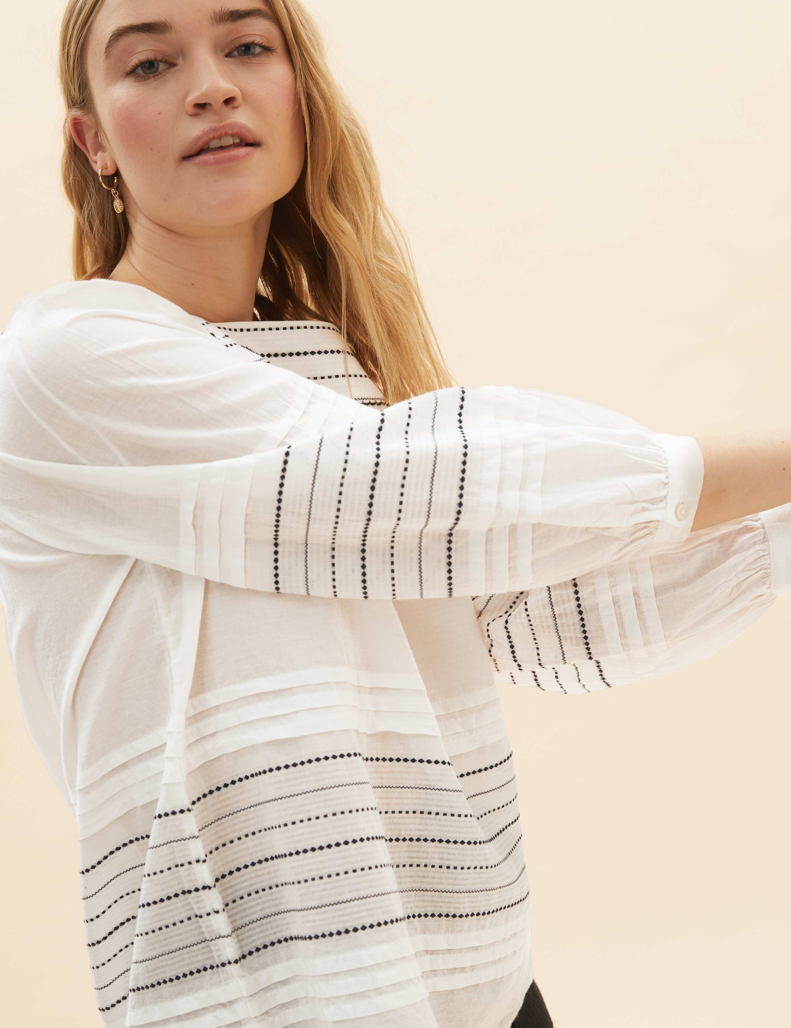 Pure Cotton Embroidered Blouse 3 of 7