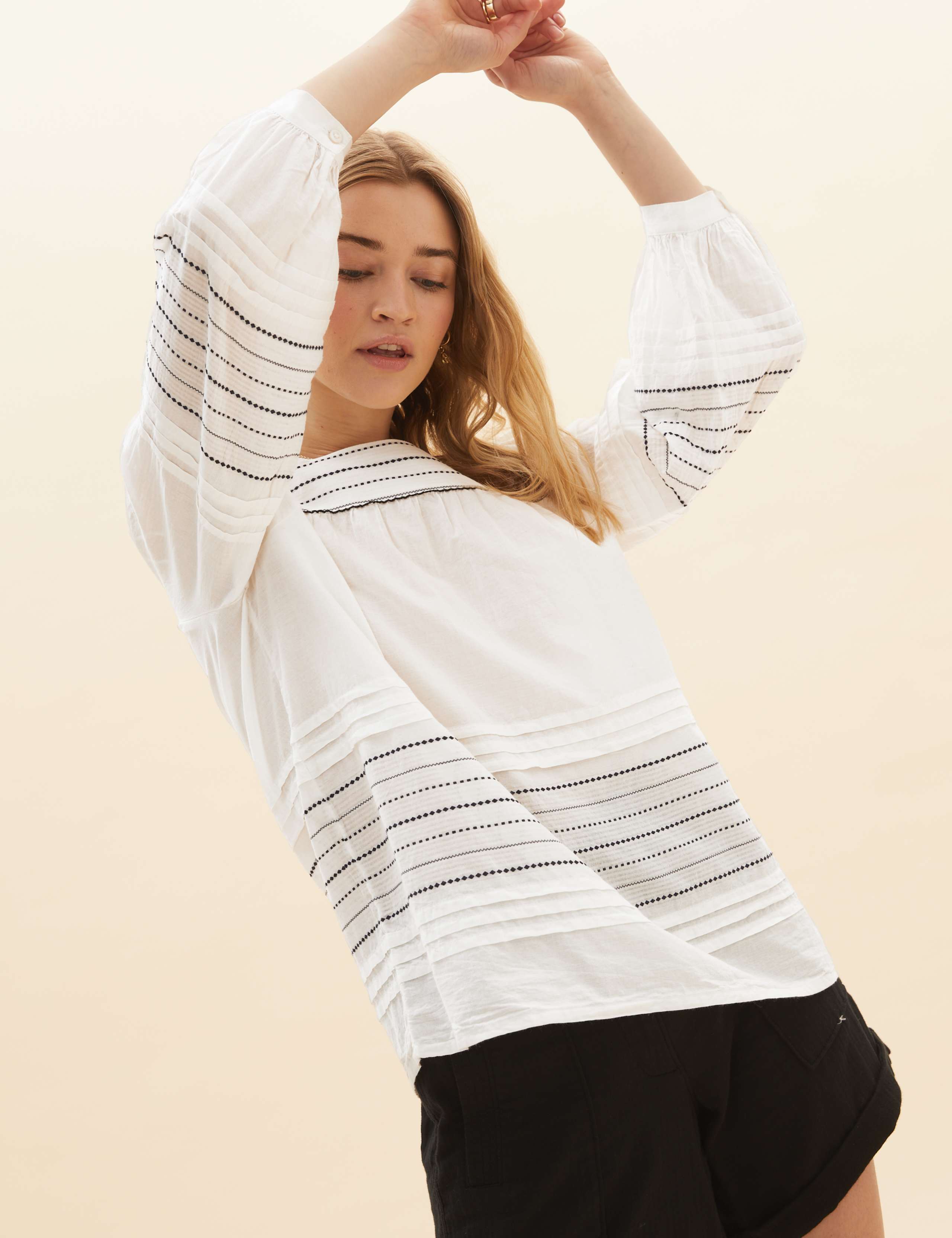 Pure Cotton Embroidered Blouse 4 of 7