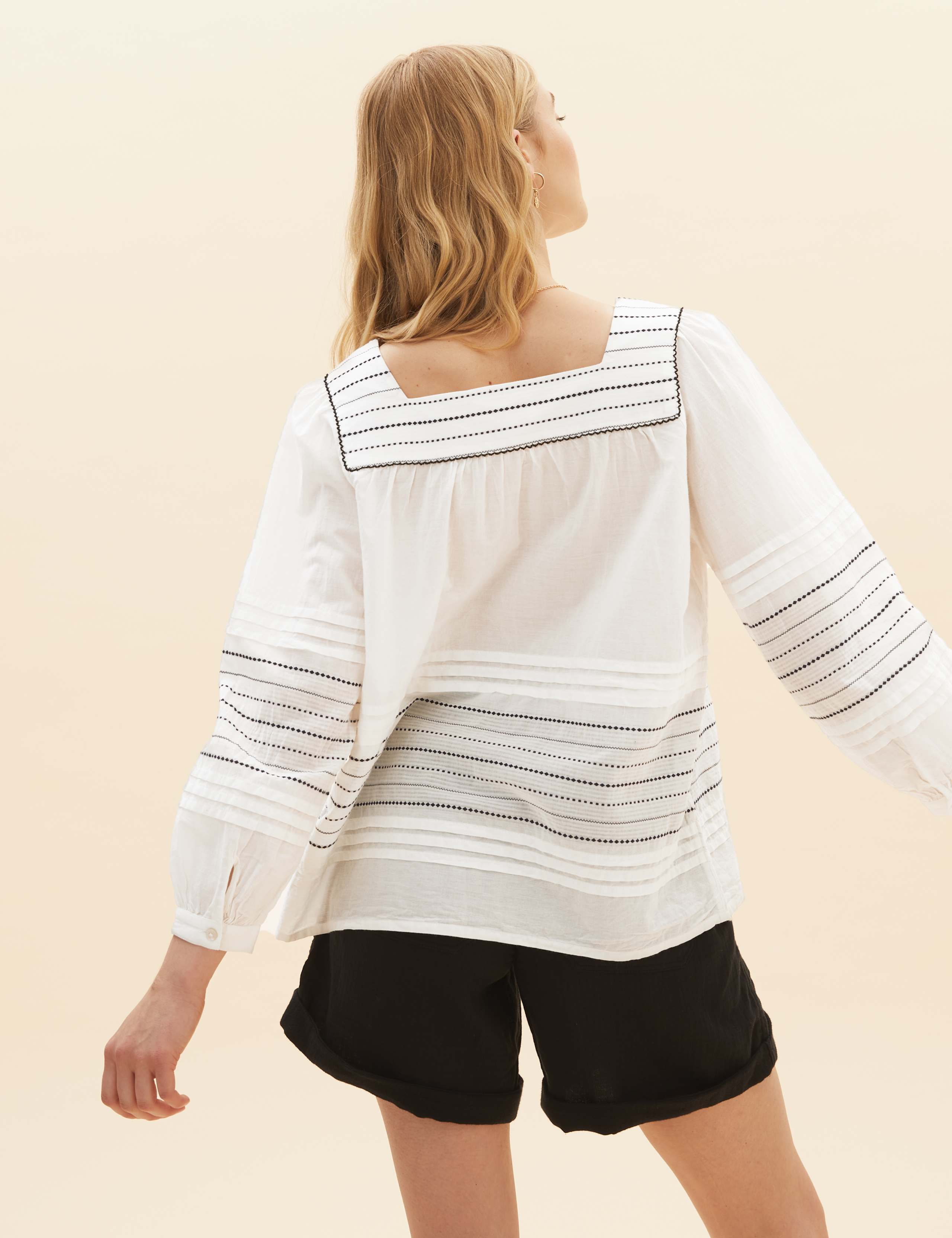 Pure Cotton Embroidered Blouse 5 of 7
