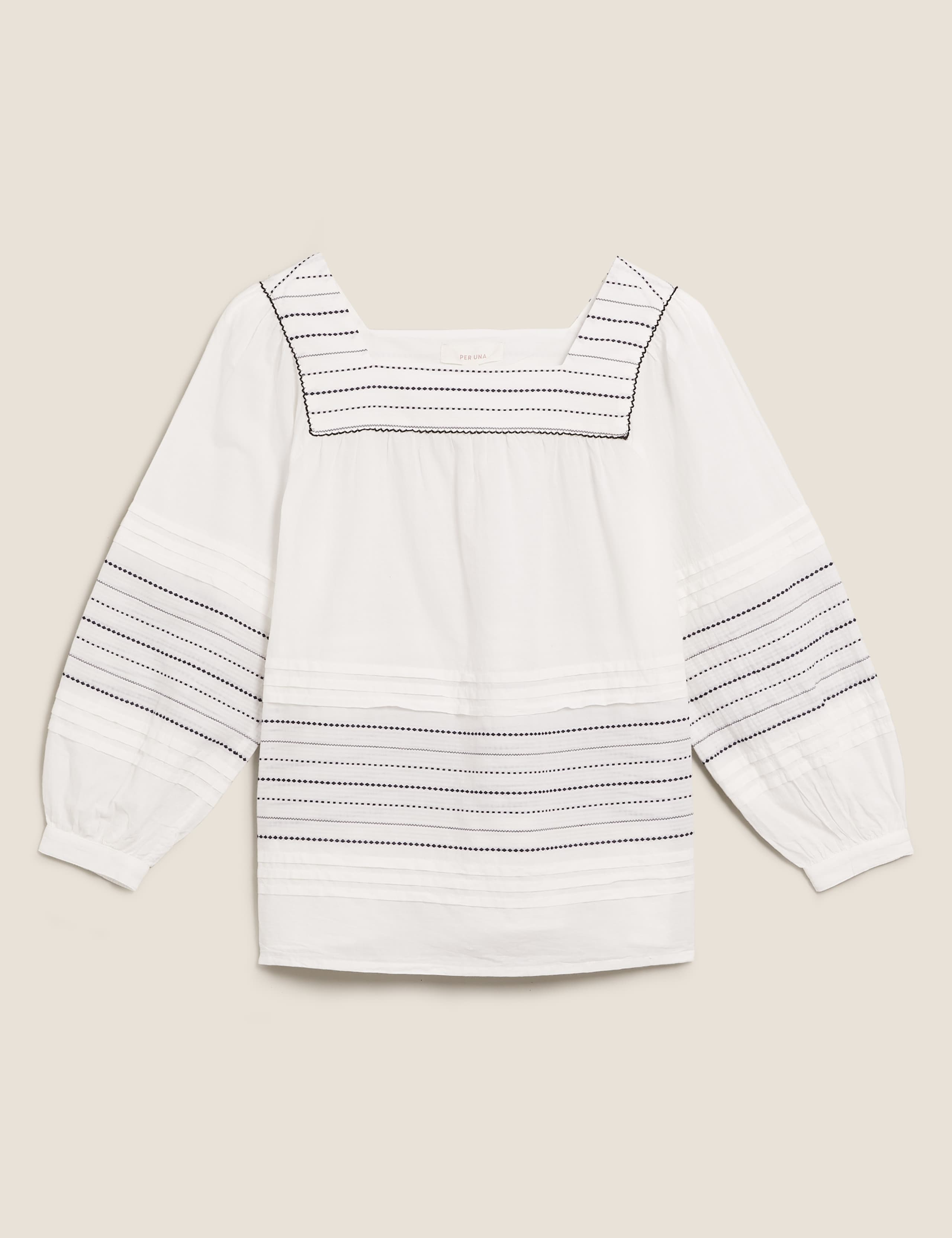 Pure Cotton Embroidered Blouse 2 of 7