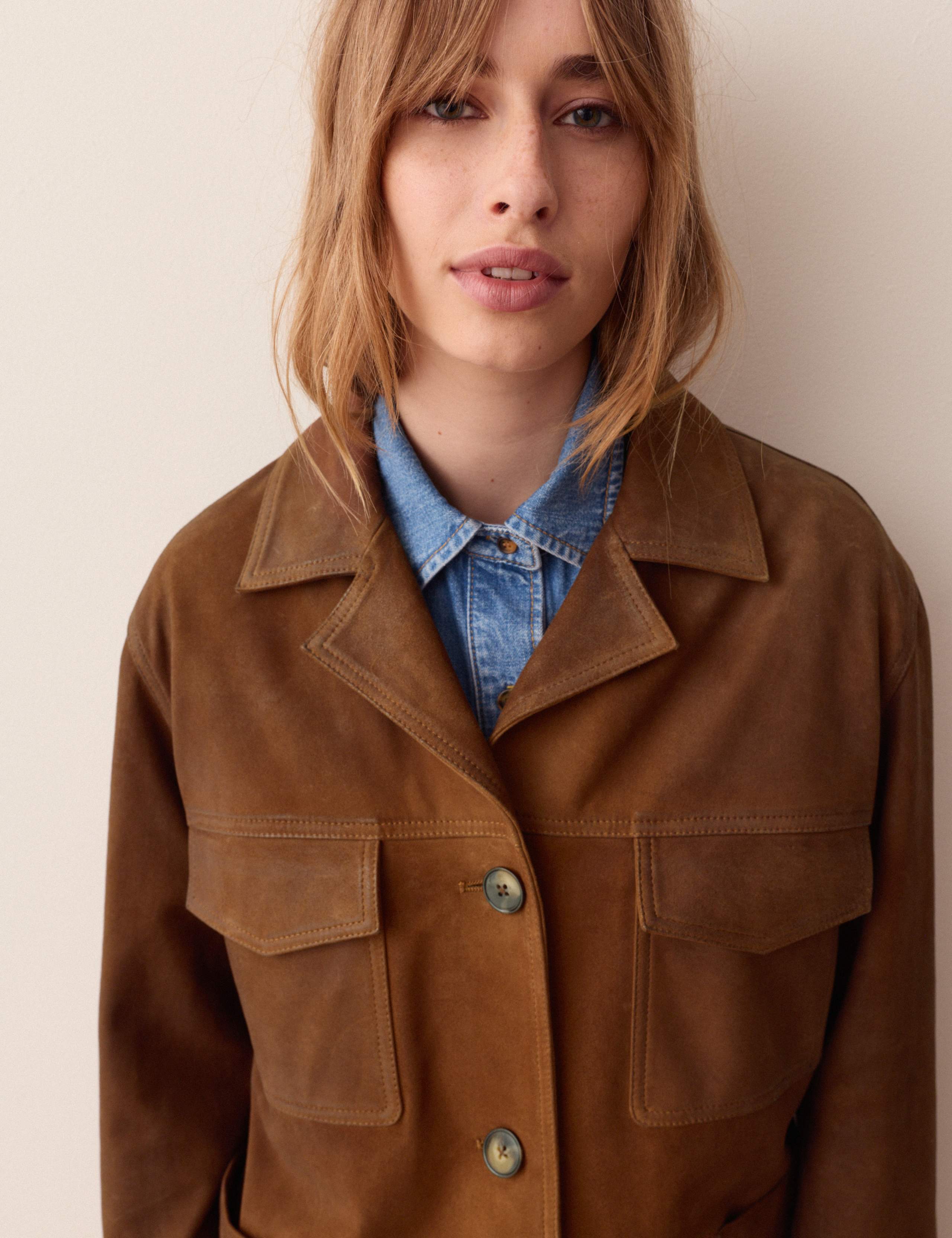 Suede Longline Utility Jacket 5 of 7