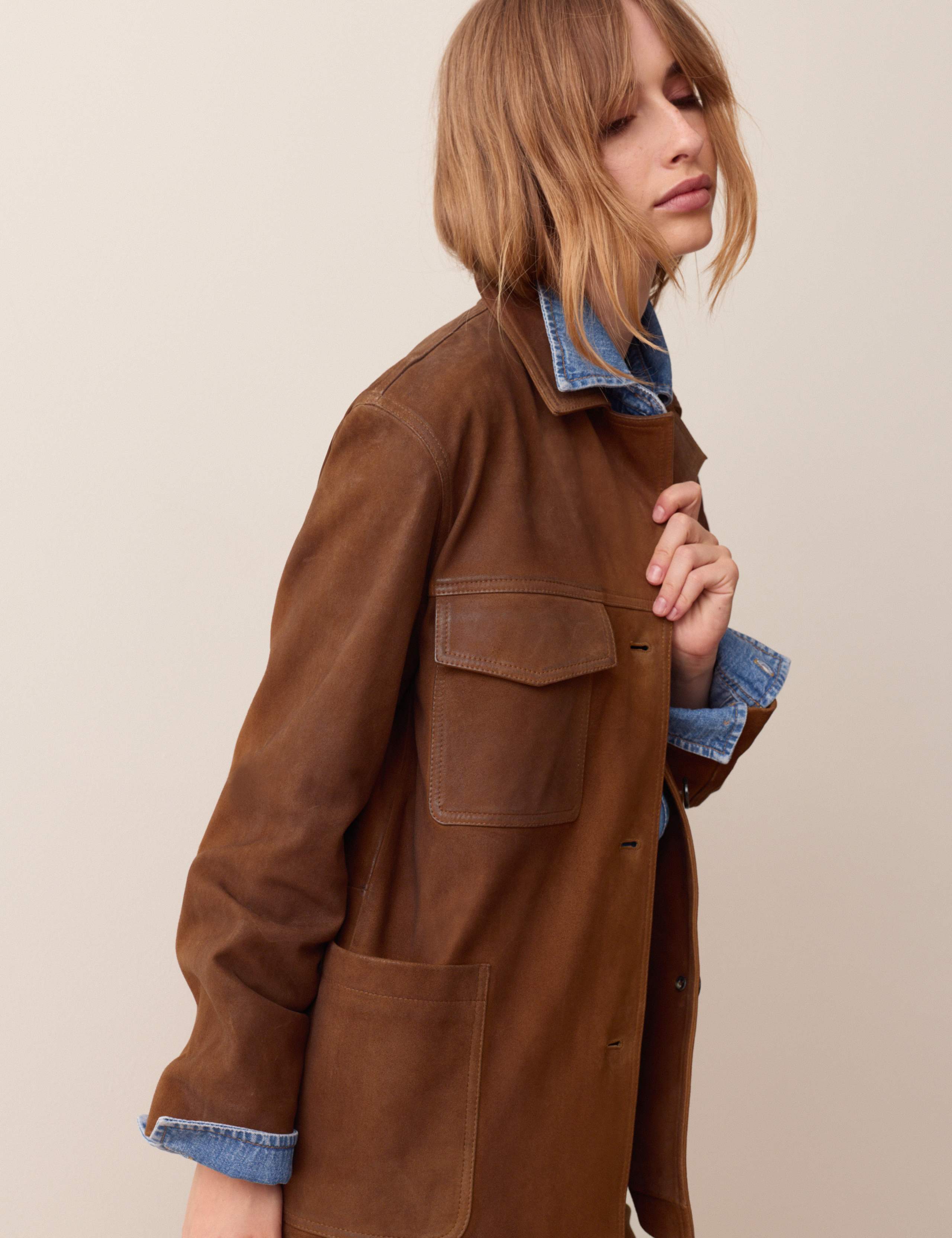 Suede Longline Utility Jacket 7 of 7