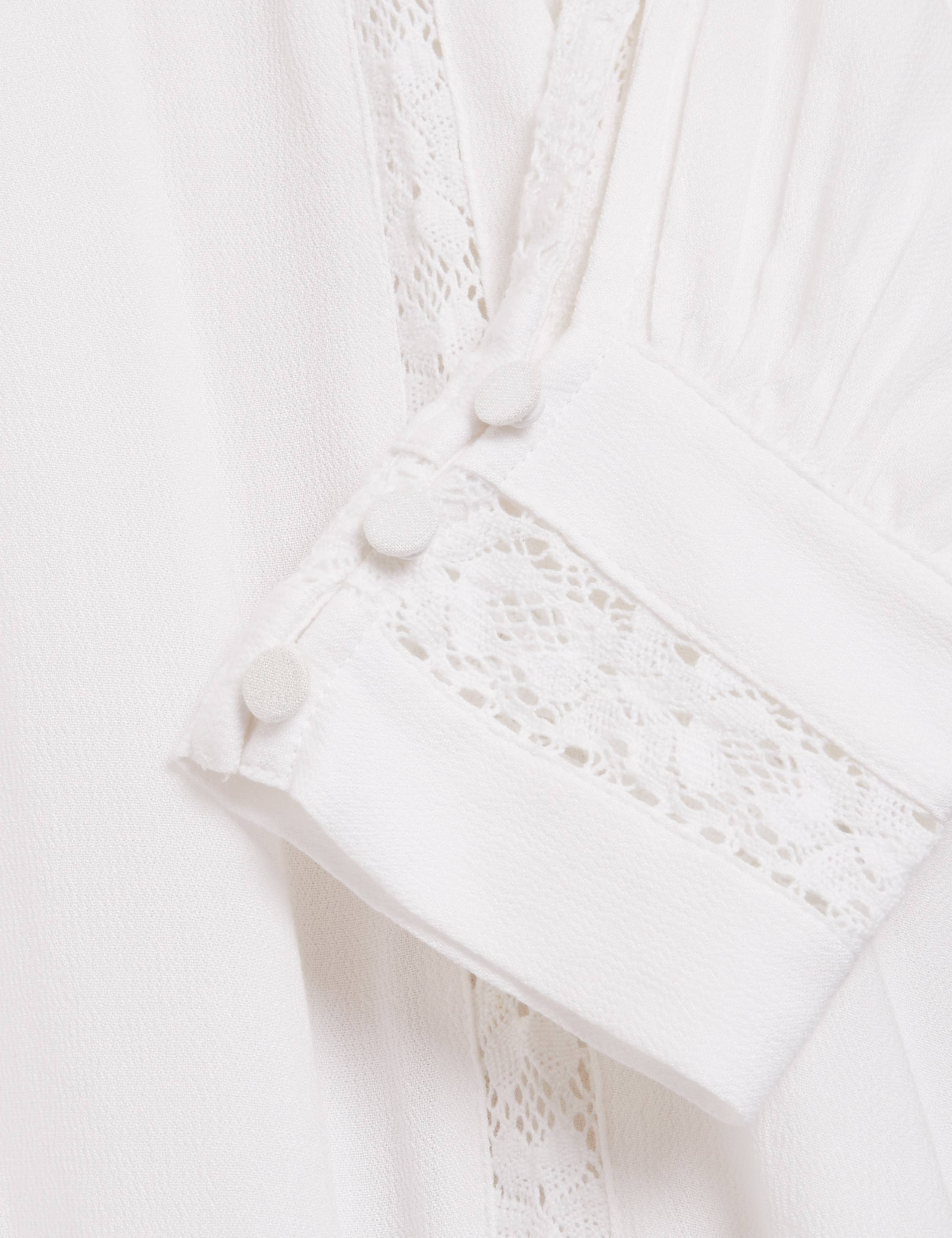 Lace Insert Long Sleeve Blouse 5 of 5