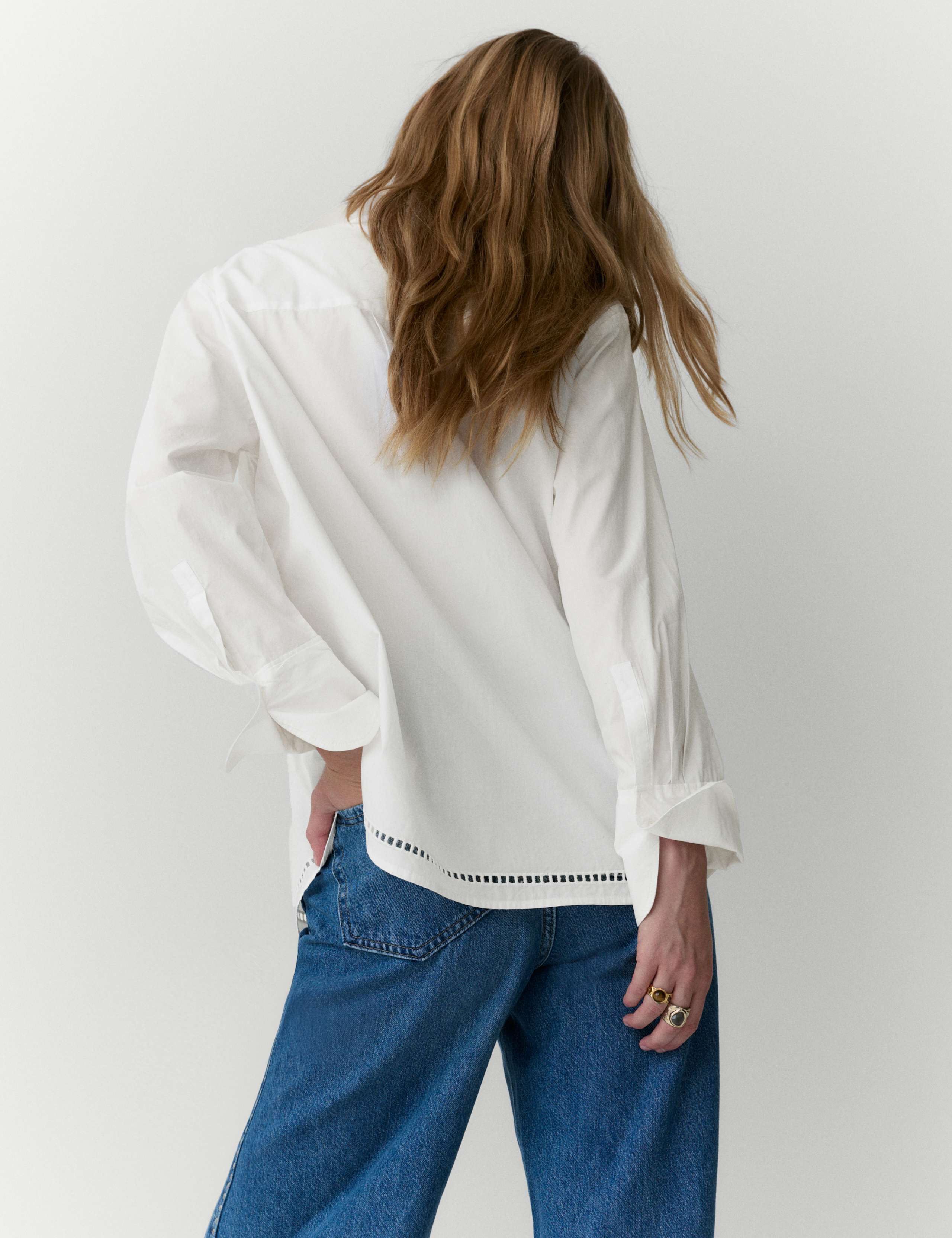 Pure Cotton Floral Embroidered Shirt 4 of 5