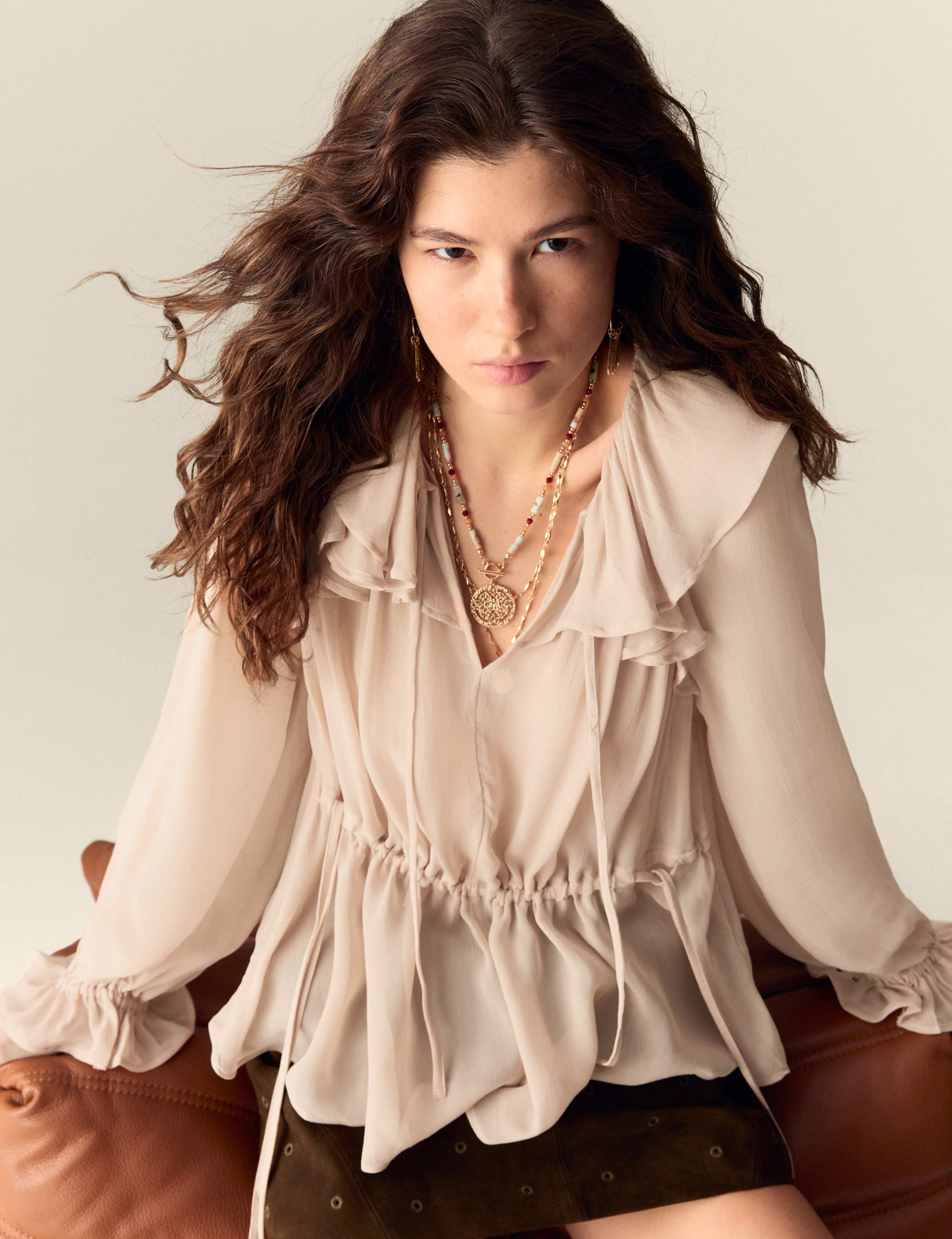 Tie Neck Blouse 3 of 6