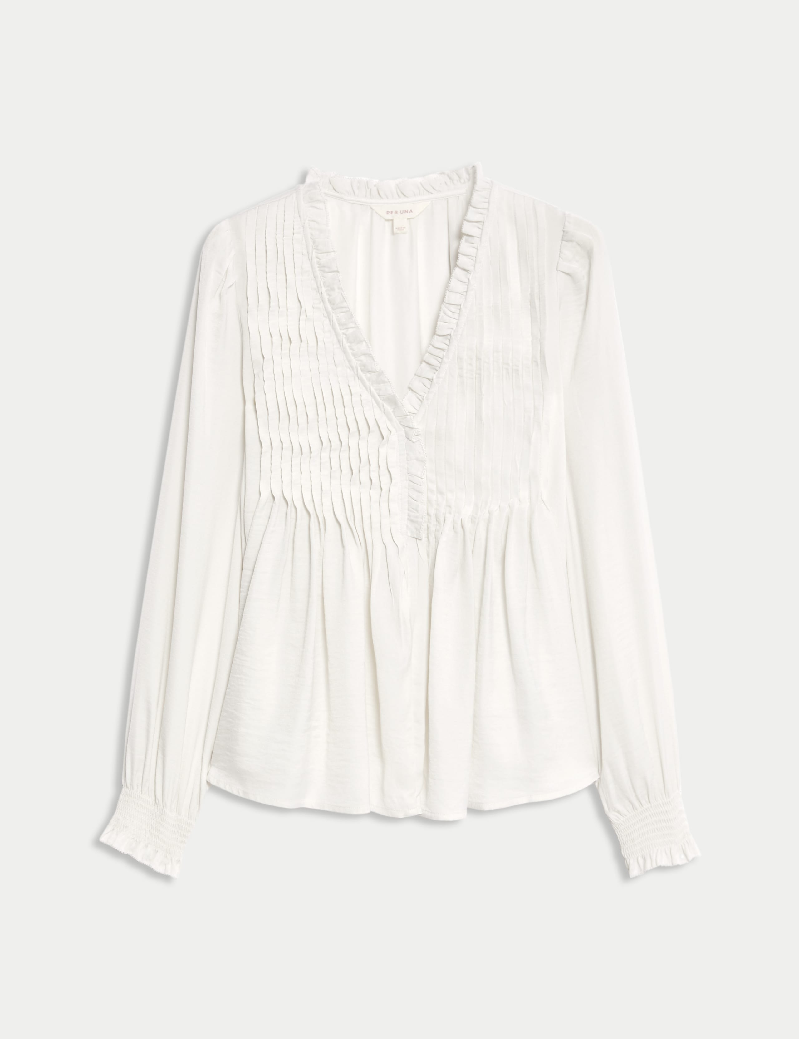 Ruffle V-Neck Long Sleeve Blouse 2 of 5