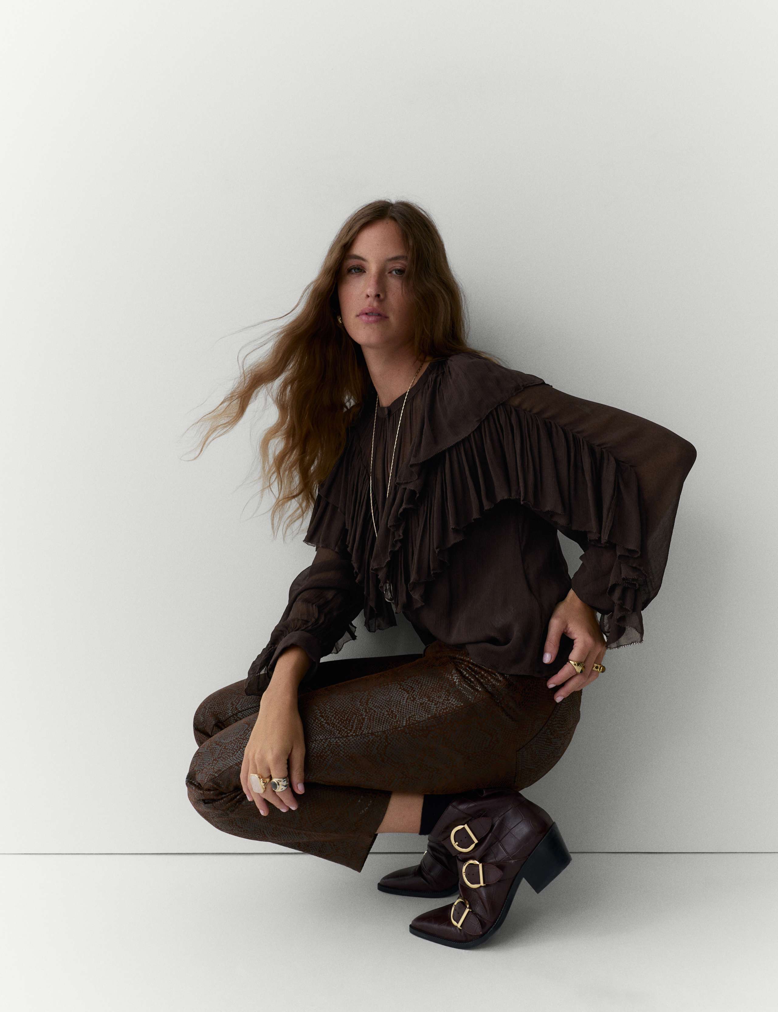 Sheer Ruffle Blouse 3 of 5