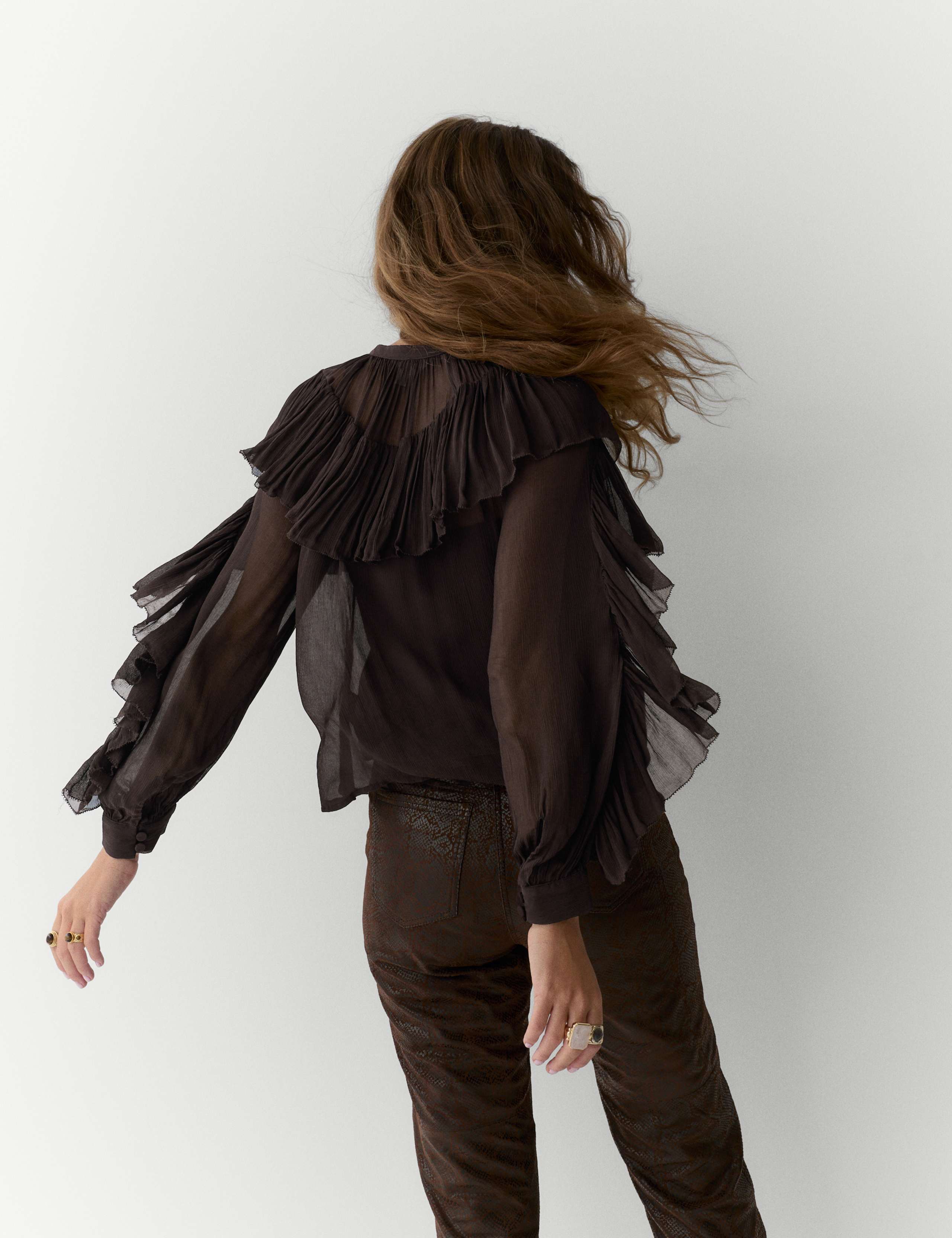 Sheer Ruffle Blouse 4 of 5