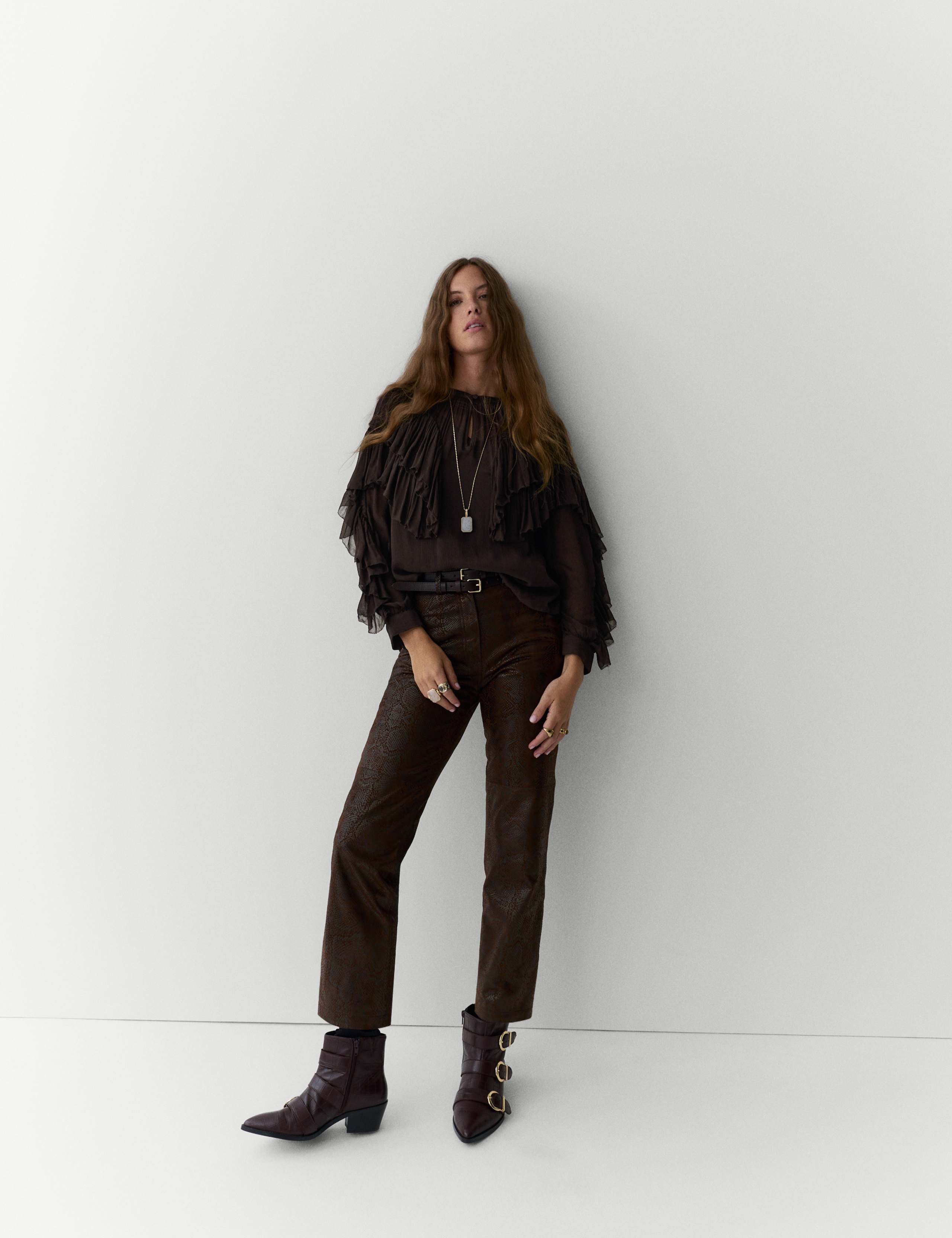 Sheer Ruffle Blouse 5 of 5