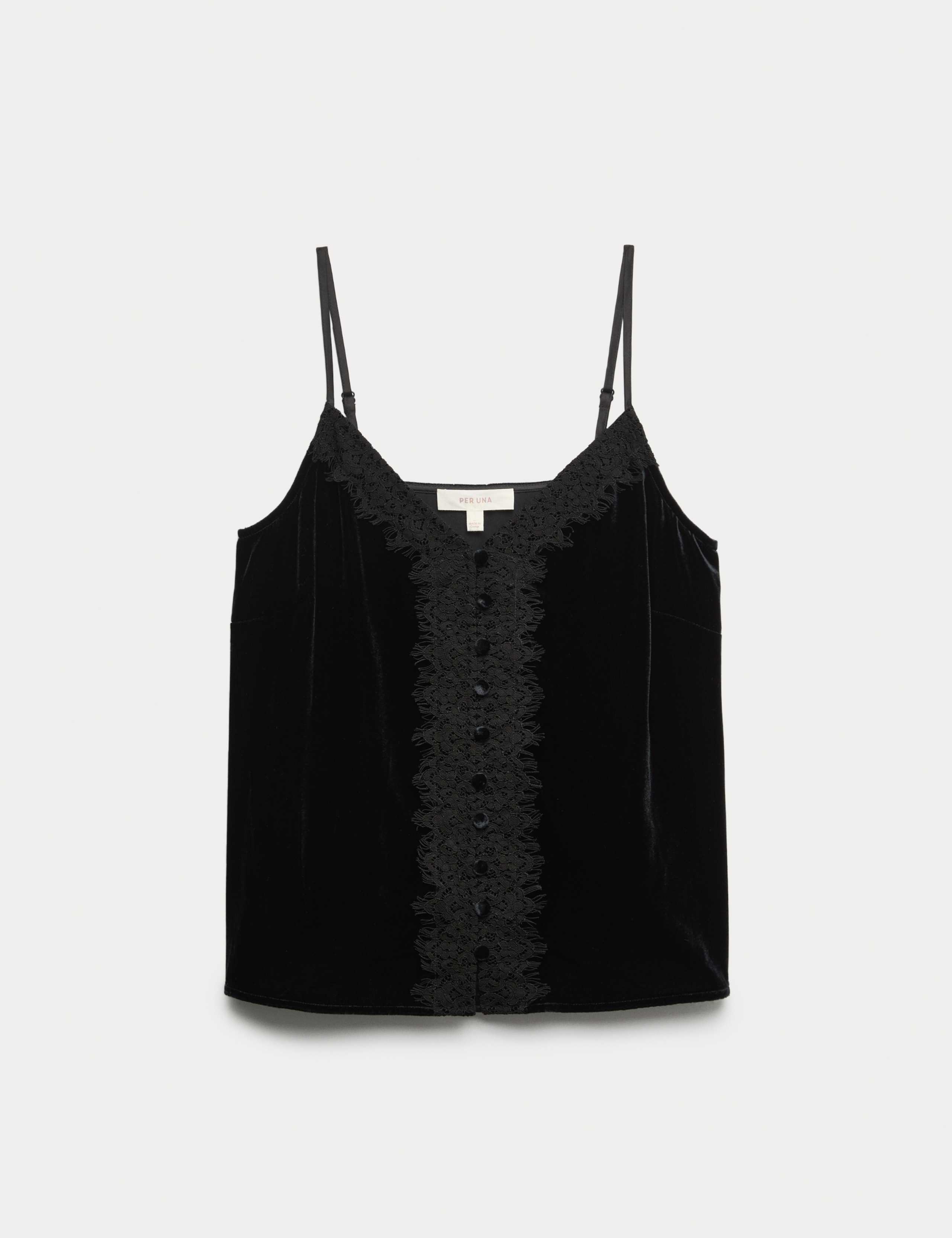 Velvet Lace Appliqué Cami Top 2 of 5