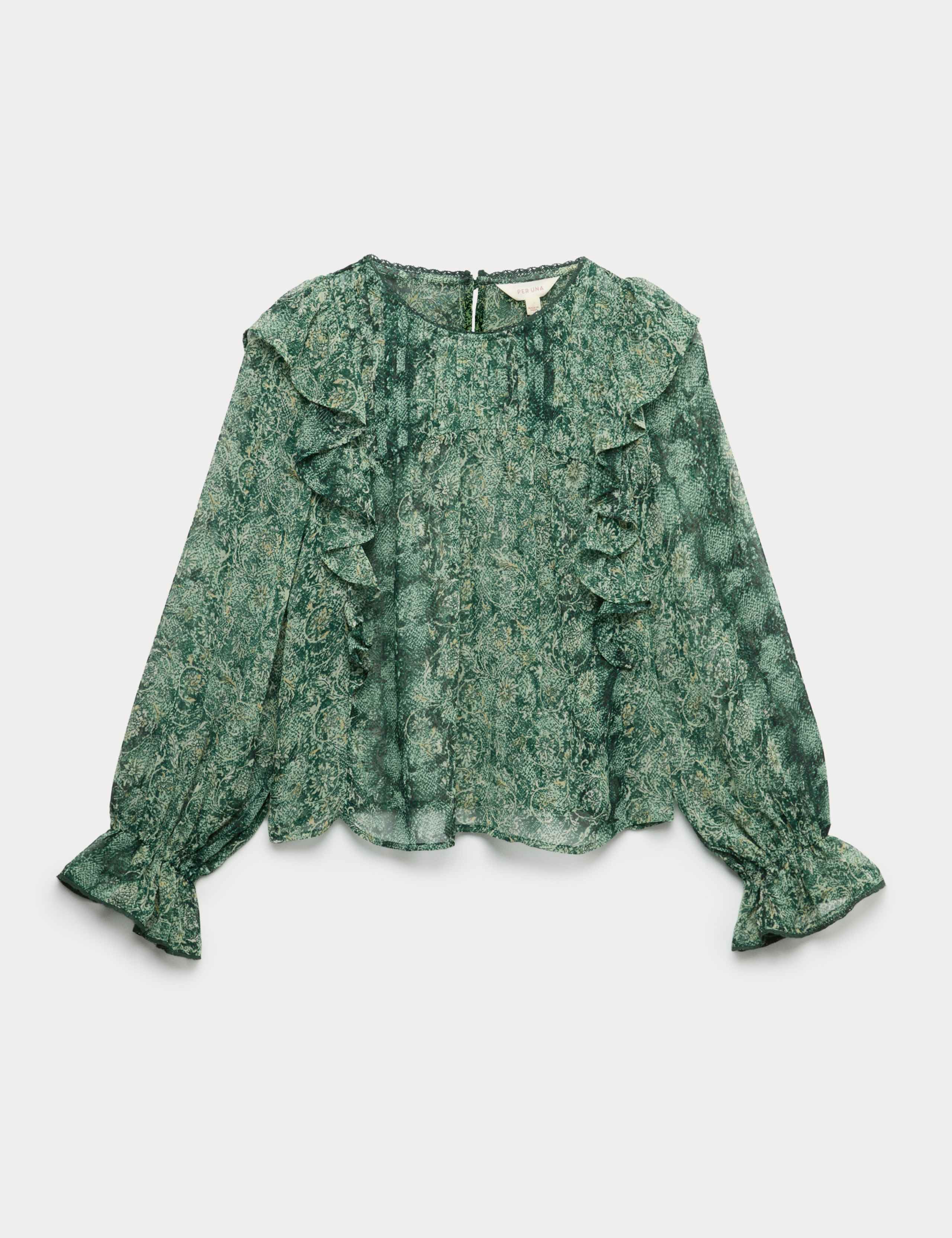 Printed georgette Pintuck top 2 of 4