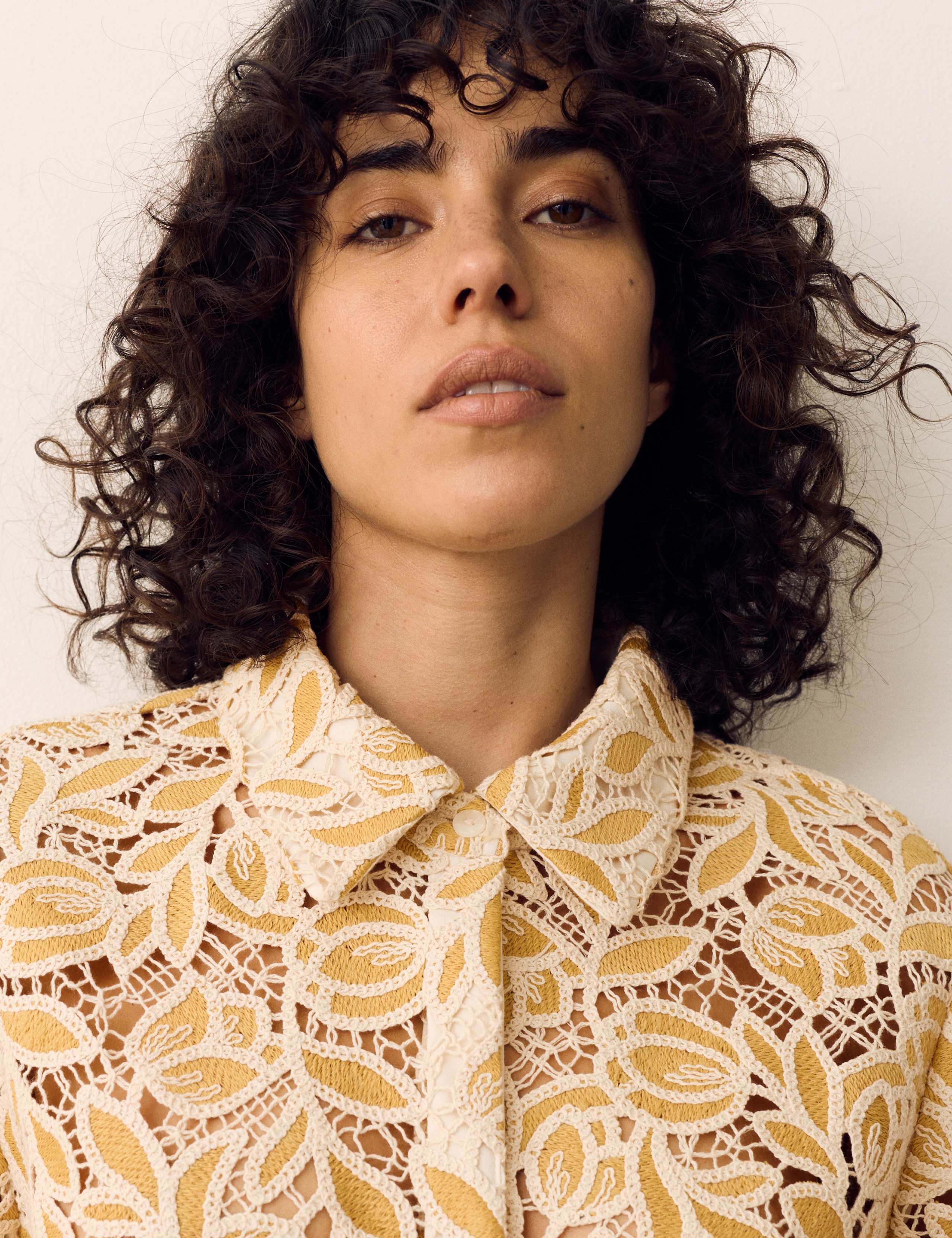 Cotton Blend Lace Overshirt 4 of 5