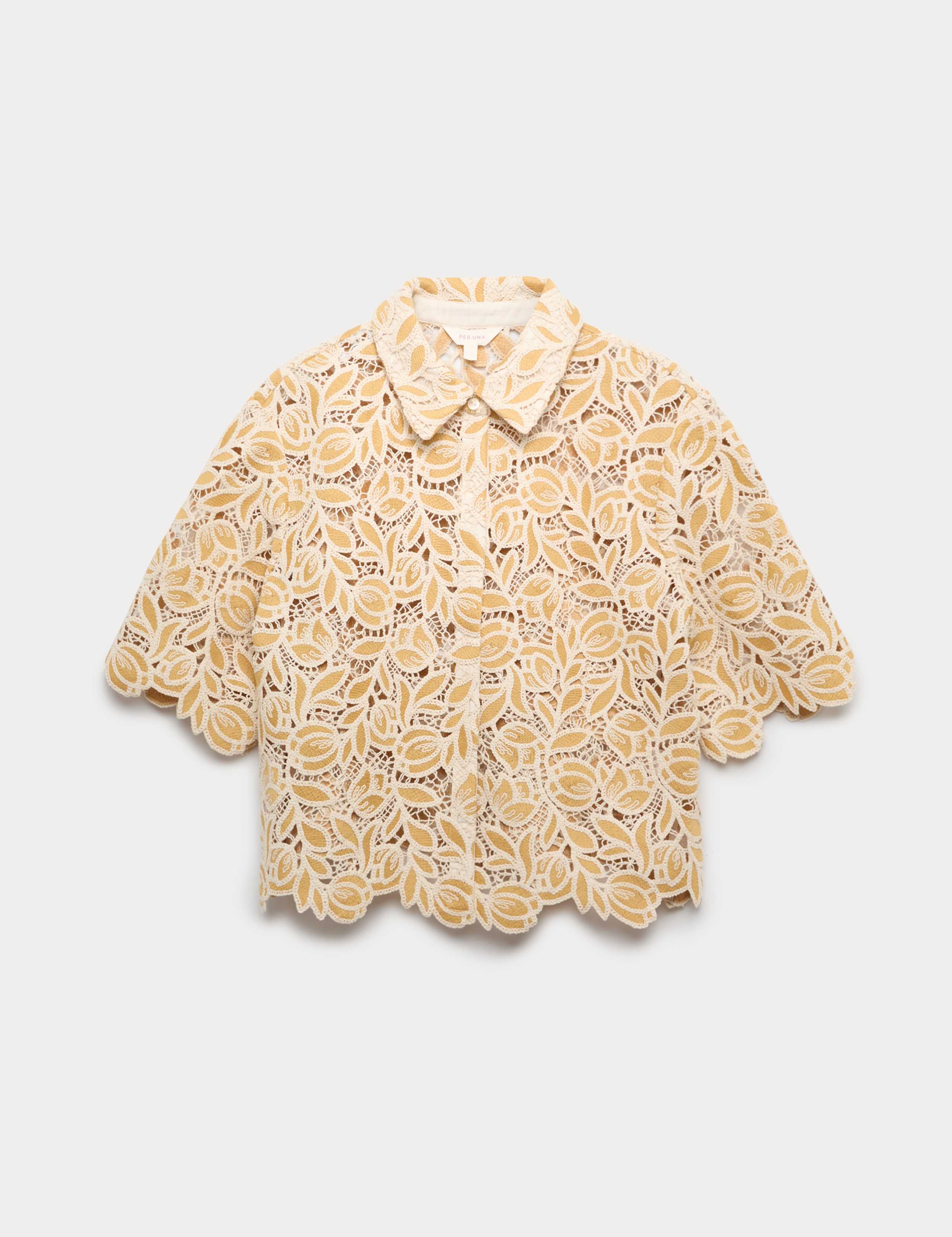 Cotton Blend Lace Overshirt 2 of 5