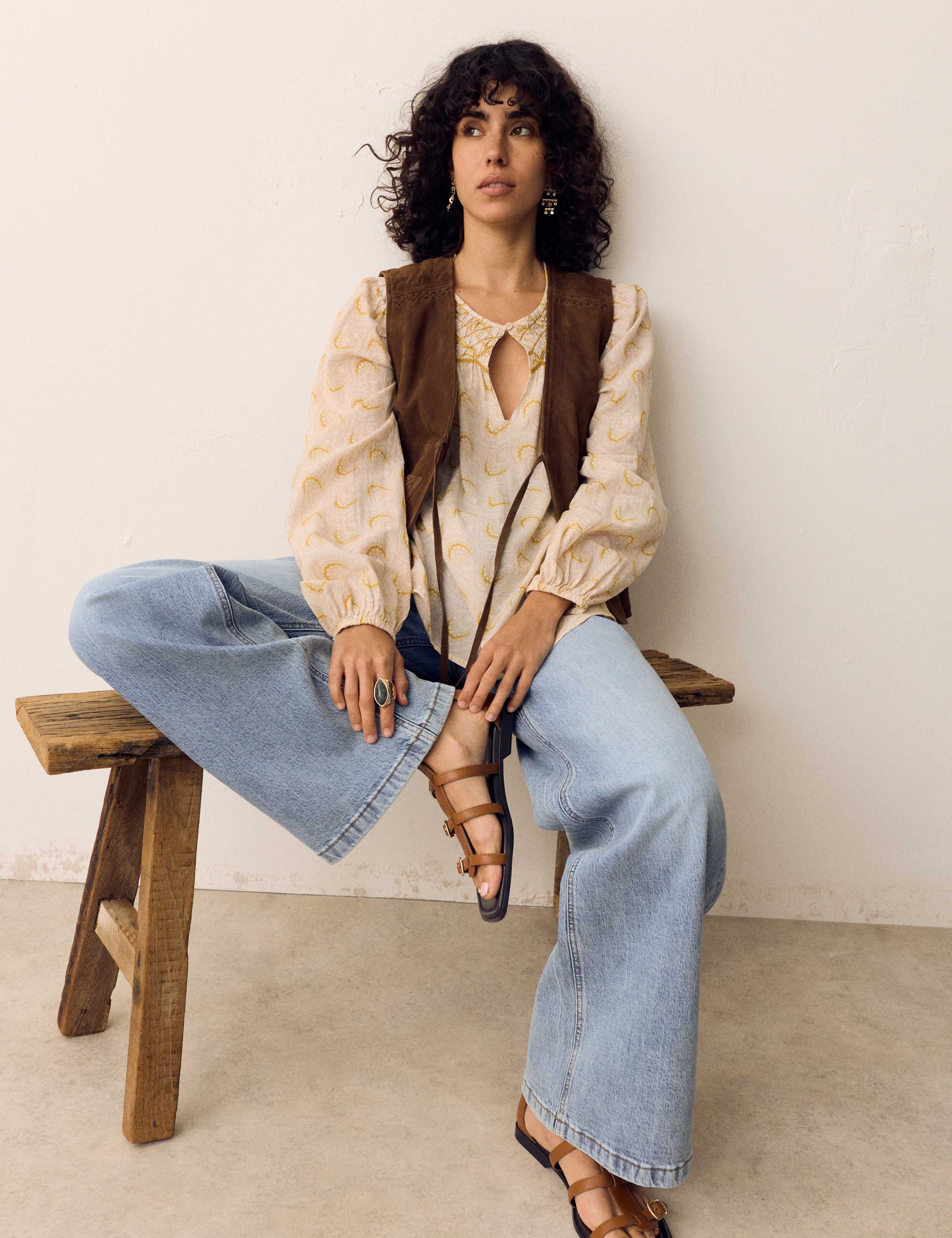 Cotton Rich Printed Blouse 1 of 5