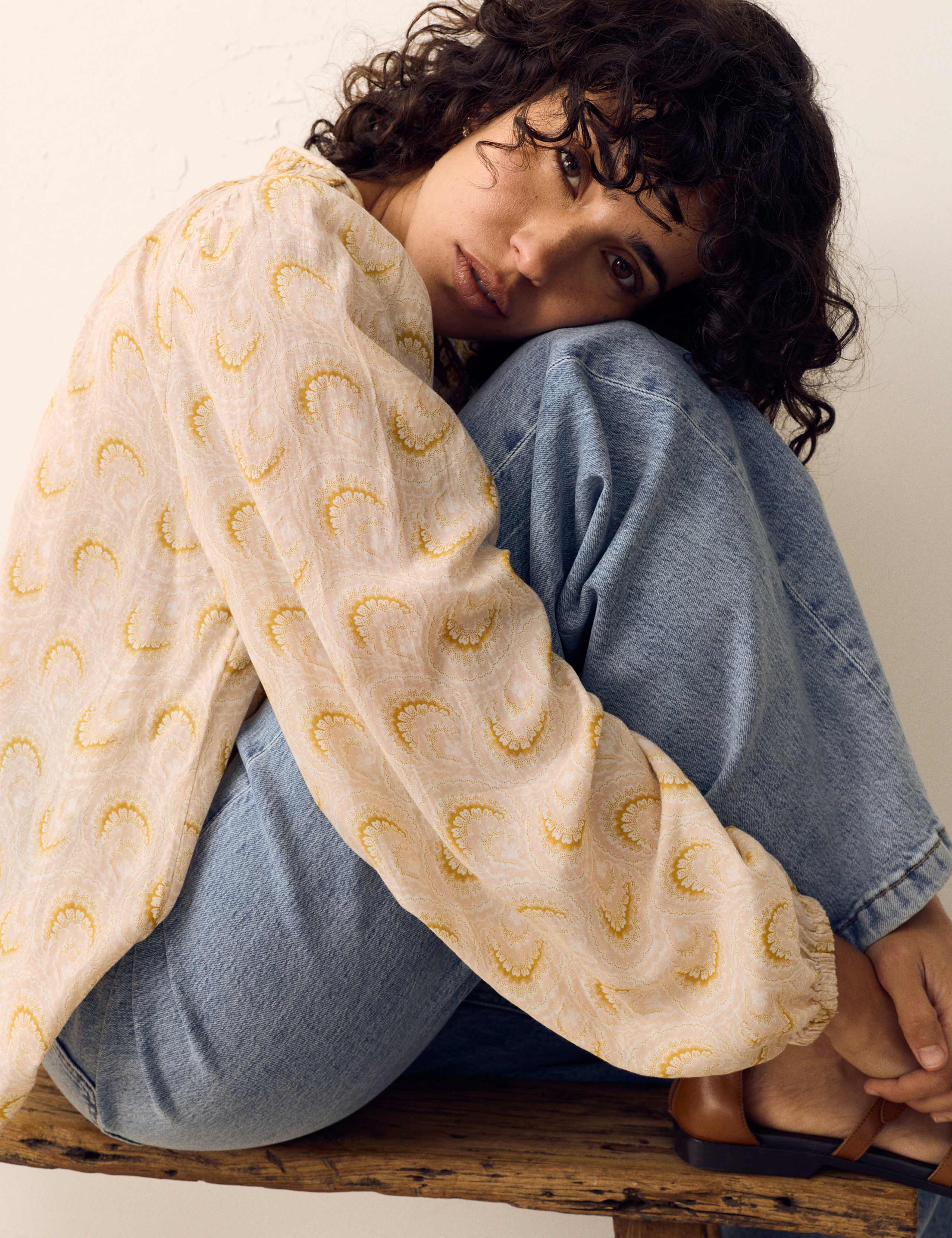 Cotton Rich Printed Blouse 4 of 5