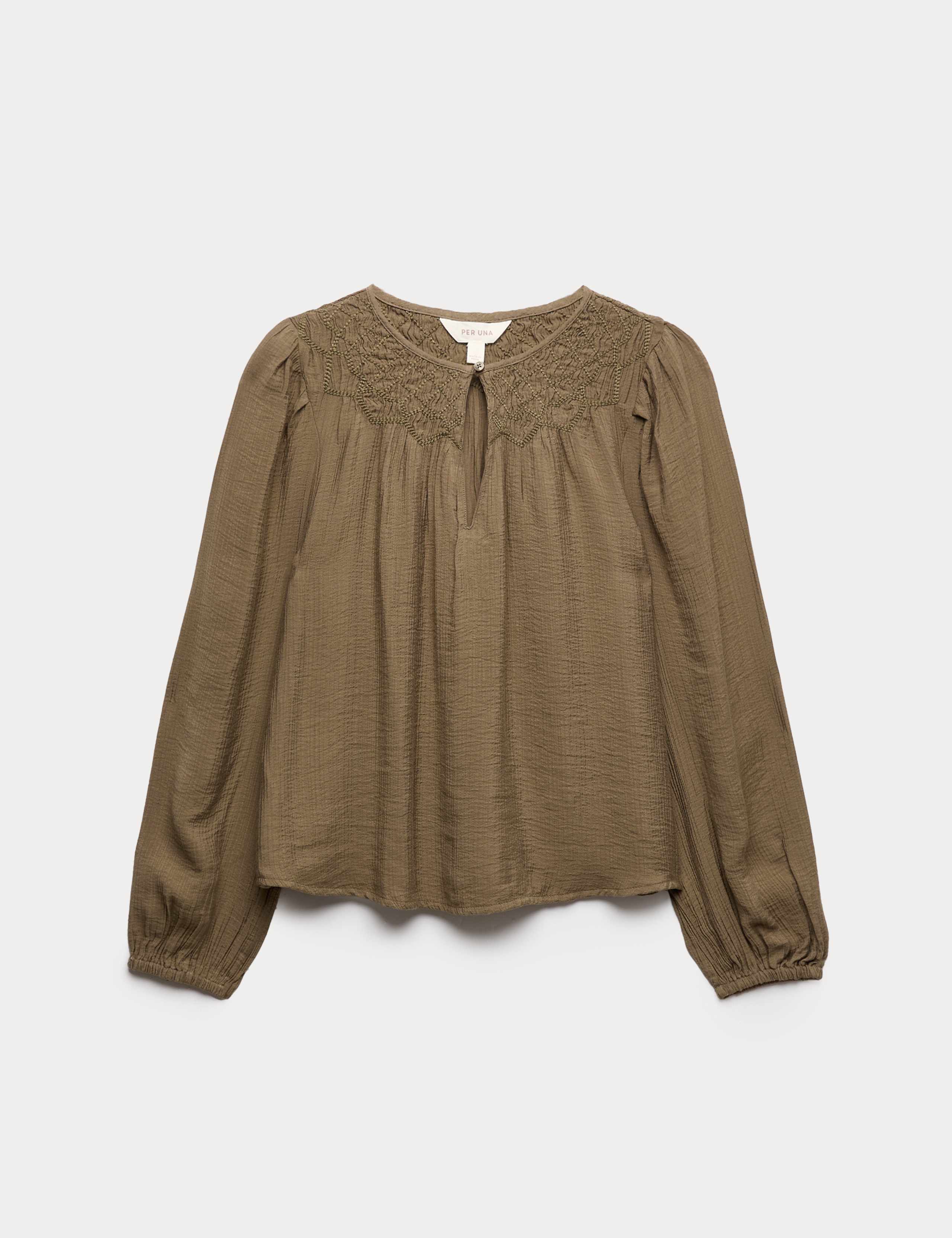 Double Cloth Smocked Blouse 2 of 6