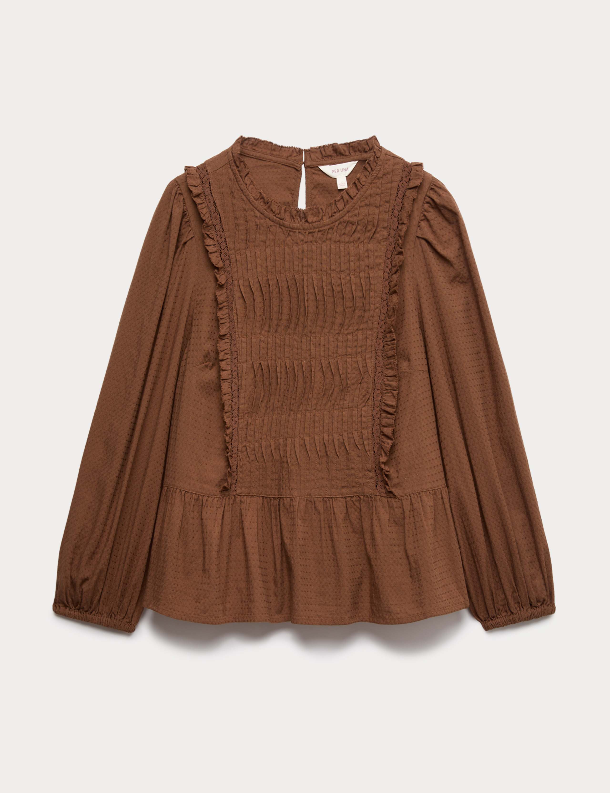 Pure Cotton Pleat Front Blouse 2 of 6