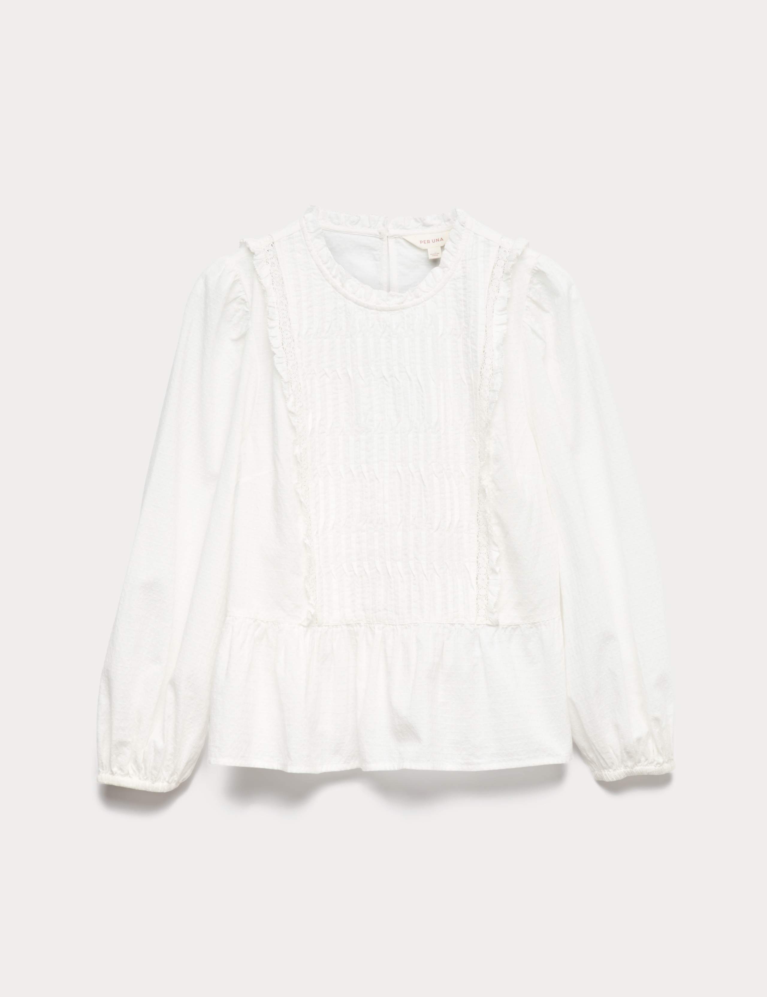 Pure Cotton Pleat Front Blouse 2 of 6