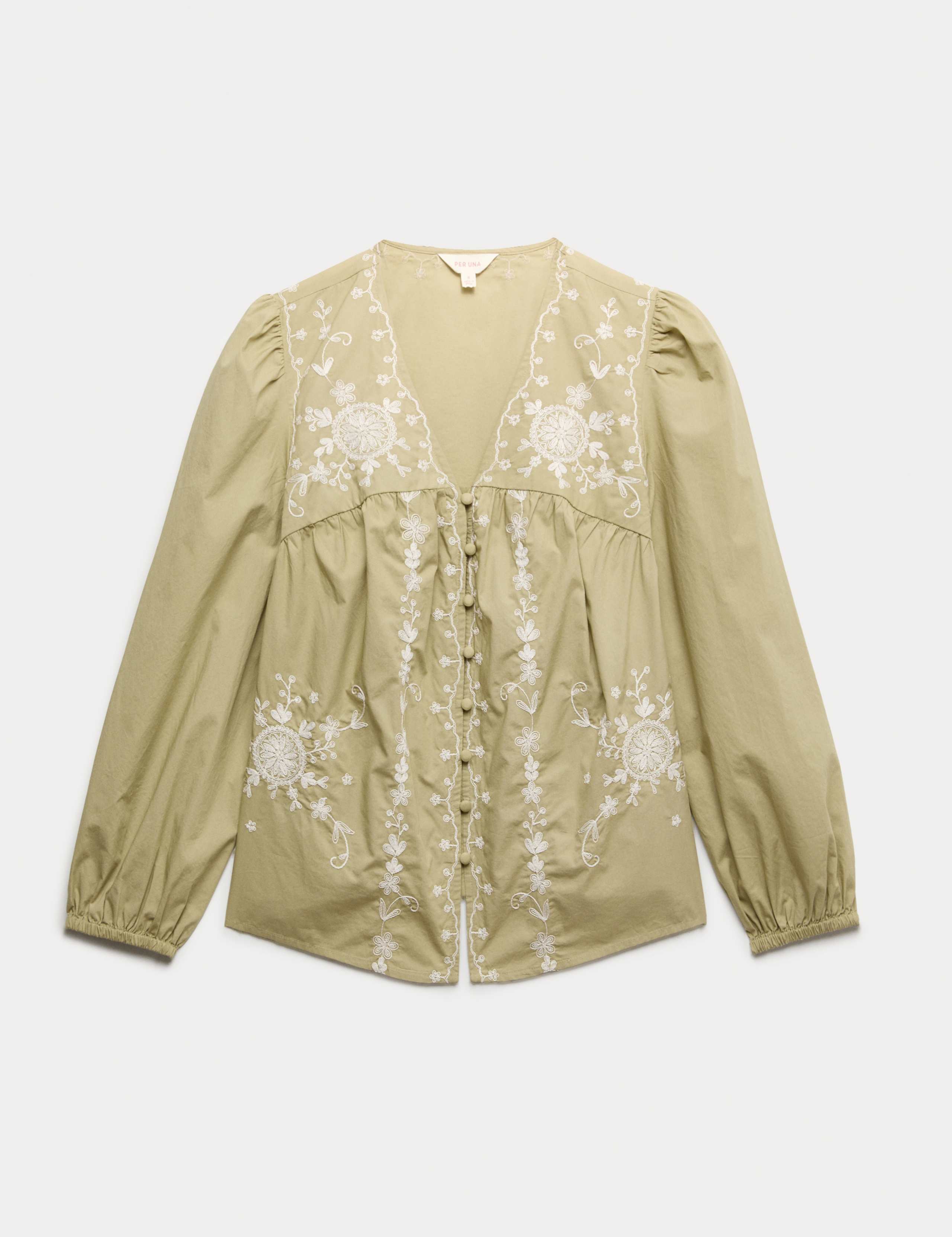 Pure Cotton Embroidered Blouse 2 of 6