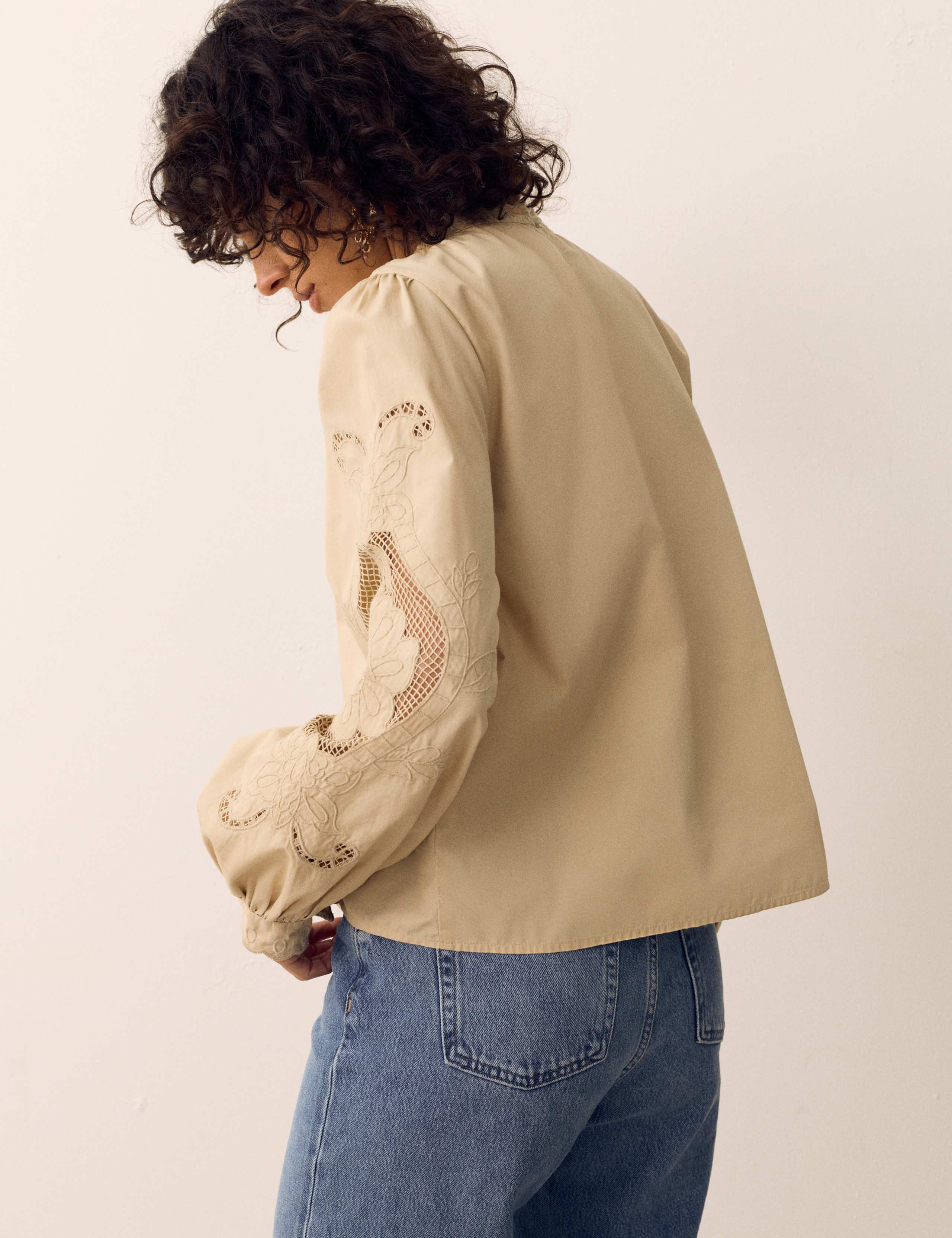 Pure Cotton Embroidered Blouse 4 of 5