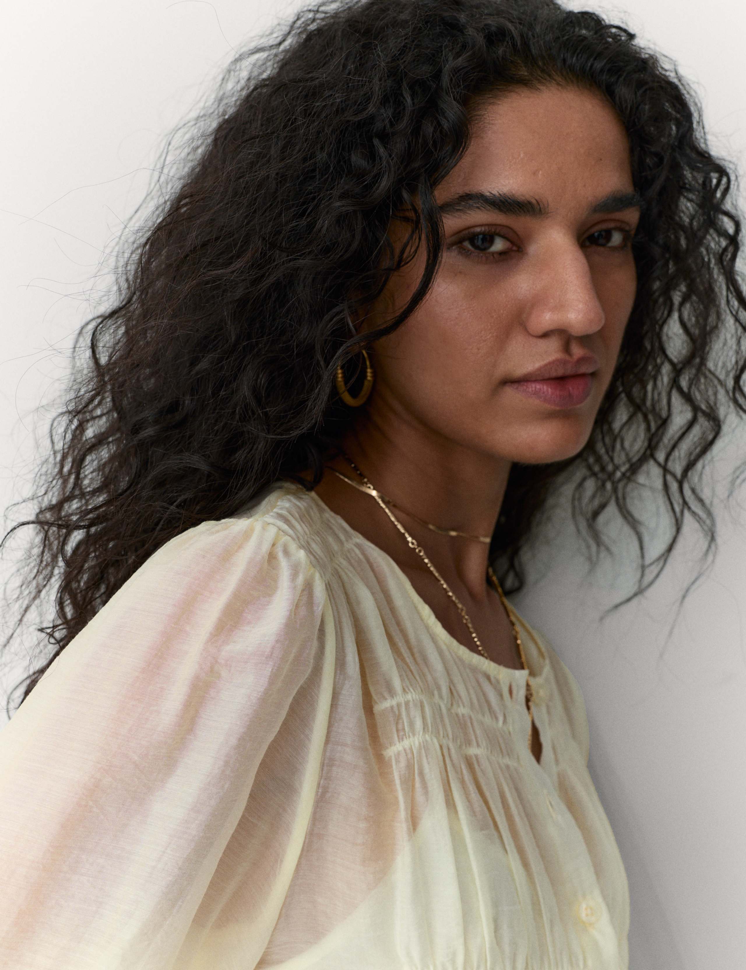 Lyocell Rich Pintuck Textured Blouse 4 of 5