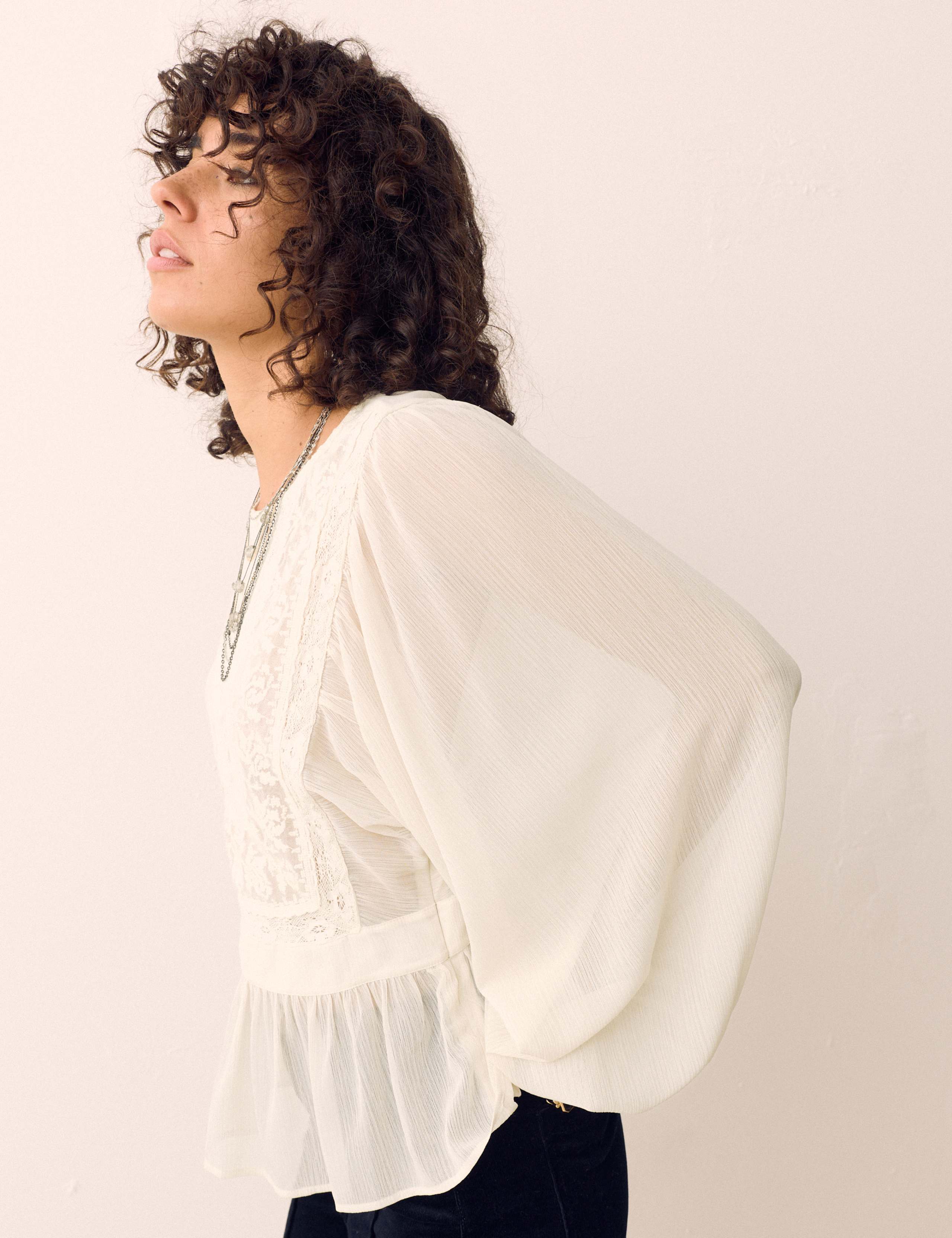 Lace Yoke Blouse 6 of 6